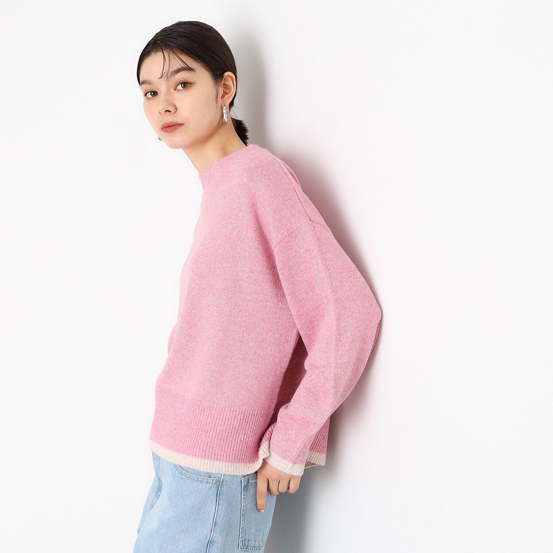 THE SHOP TK「【5カラー展開/洗えるニット】ミックスメランジ&times;ラメニット」|ニット・セーター|