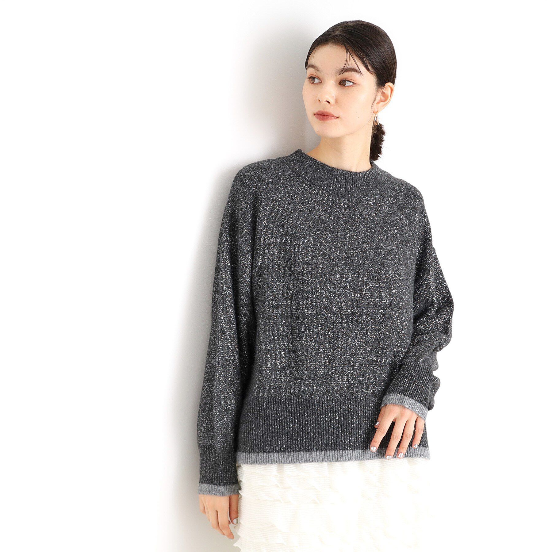 THE SHOP TK「【5カラー展開/洗えるニット】ミックスメランジ&times;ラメニット」|ニット・セーター|