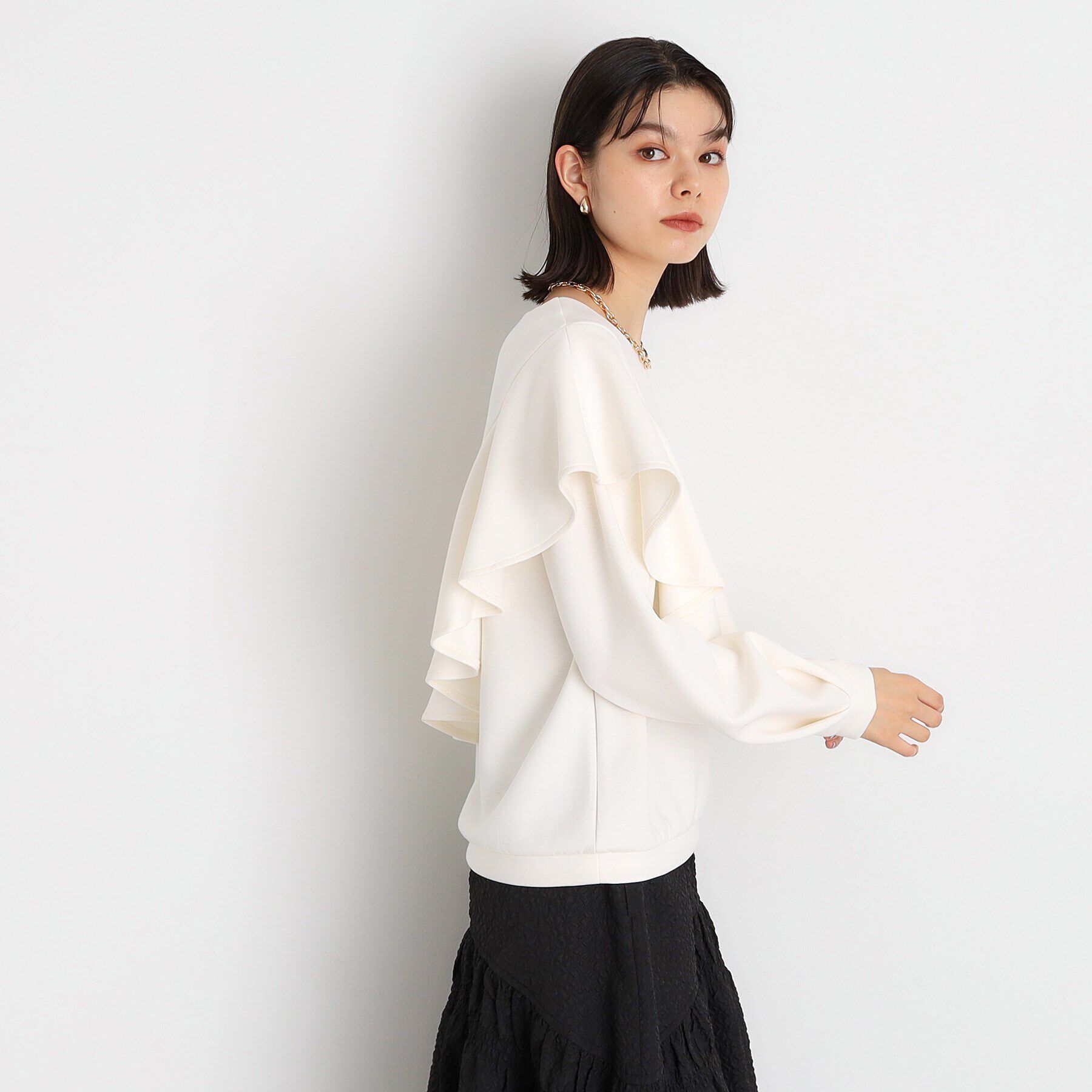 THE SHOP TK「アシメフリルプルオーバー【洗濯機OK】」|Tシャツ・カットソー|