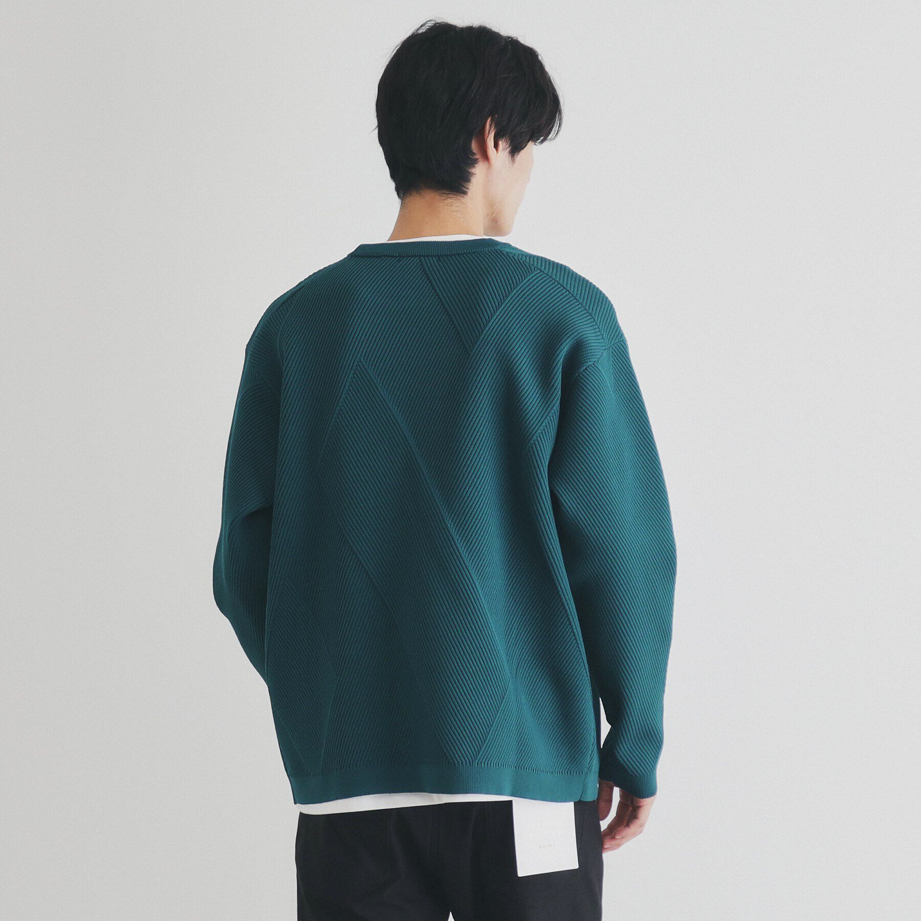 THE SHOP TK「【クルーネックニット＋ロンTセットアイテム】ダイヤパネルアンサンブル」|ニット・セーター|