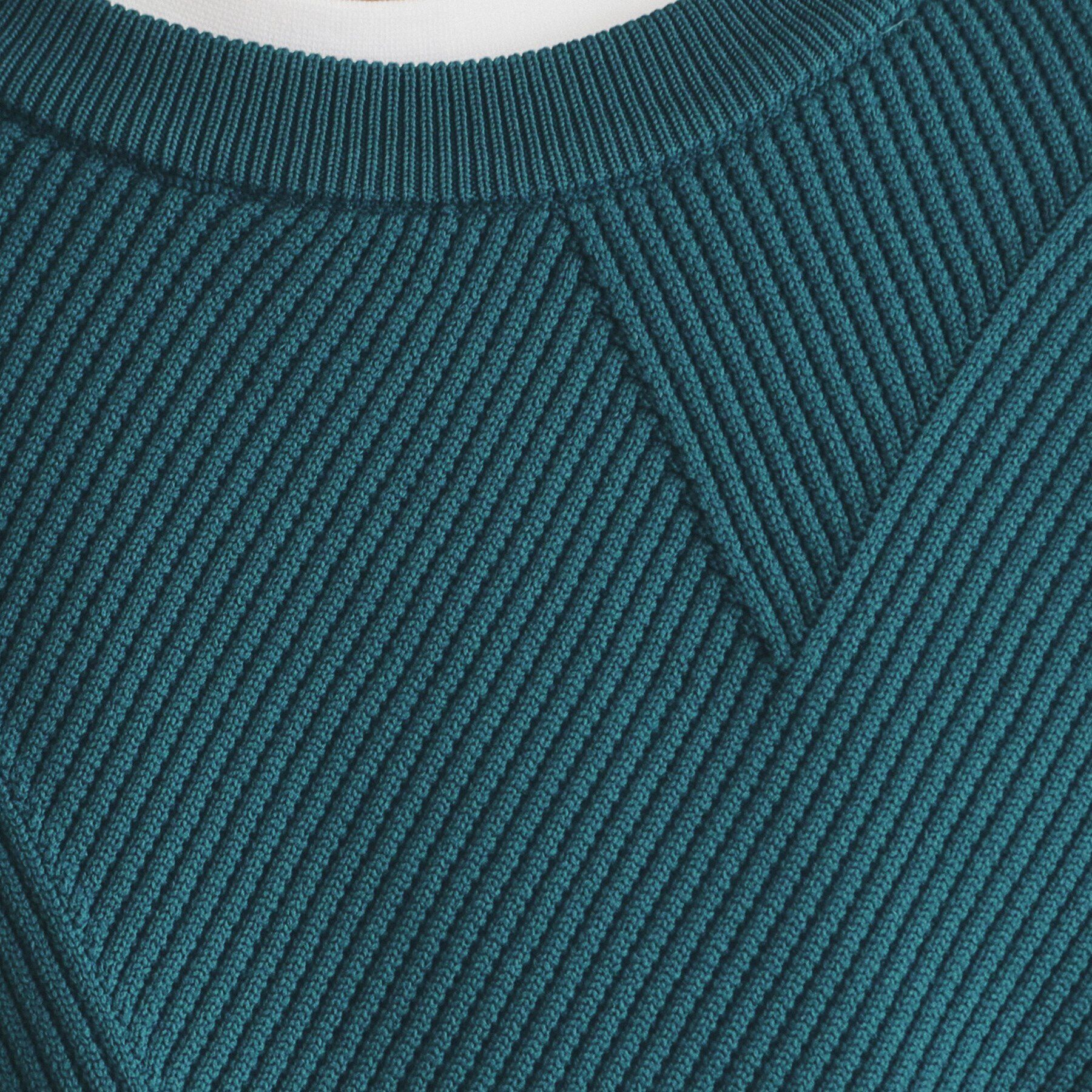 THE SHOP TK「【クルーネックニット＋ロンTセットアイテム】ダイヤパネルアンサンブル」|ニット・セーター|