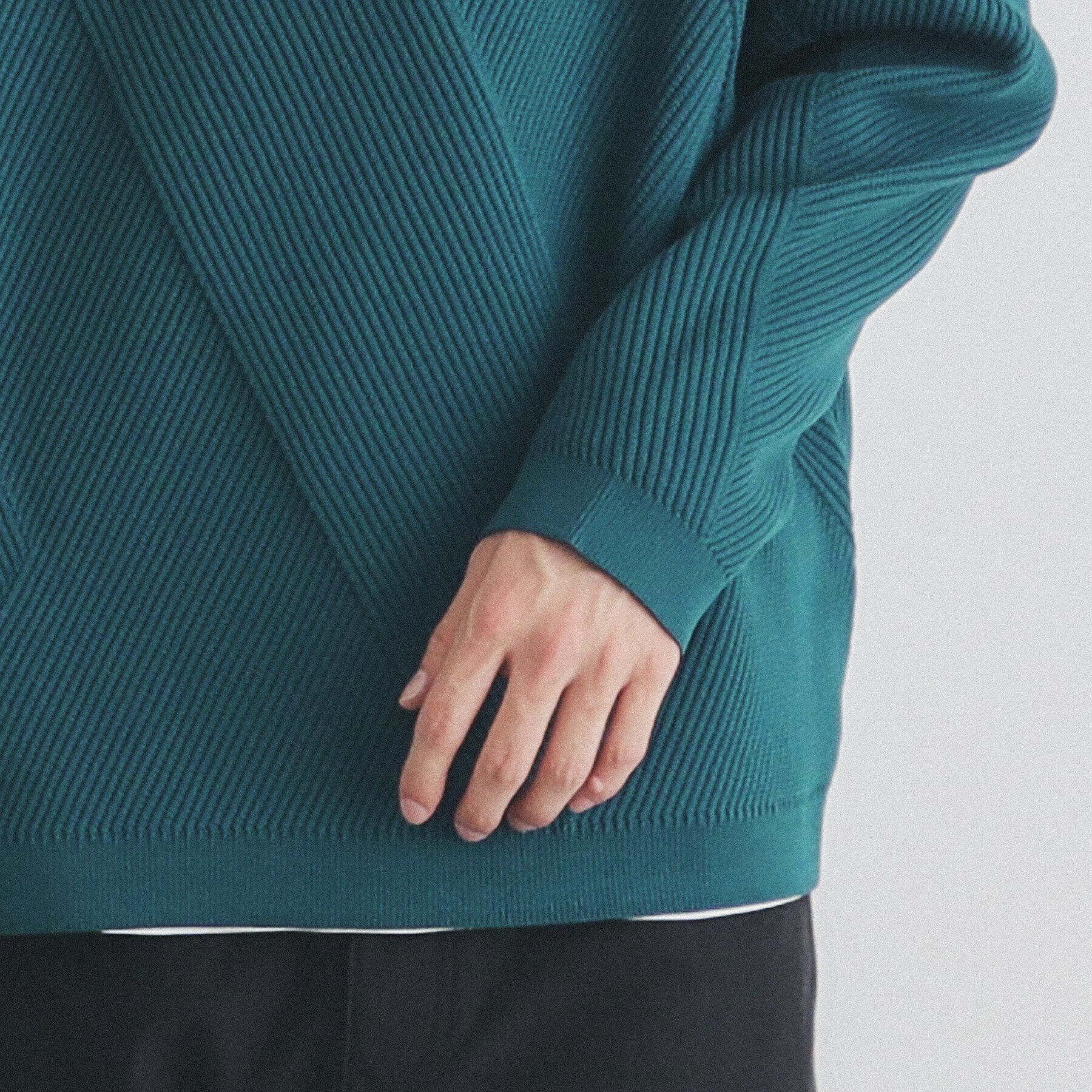 THE SHOP TK「【クルーネックニット＋ロンTセットアイテム】ダイヤパネルアンサンブル」|ニット・セーター|