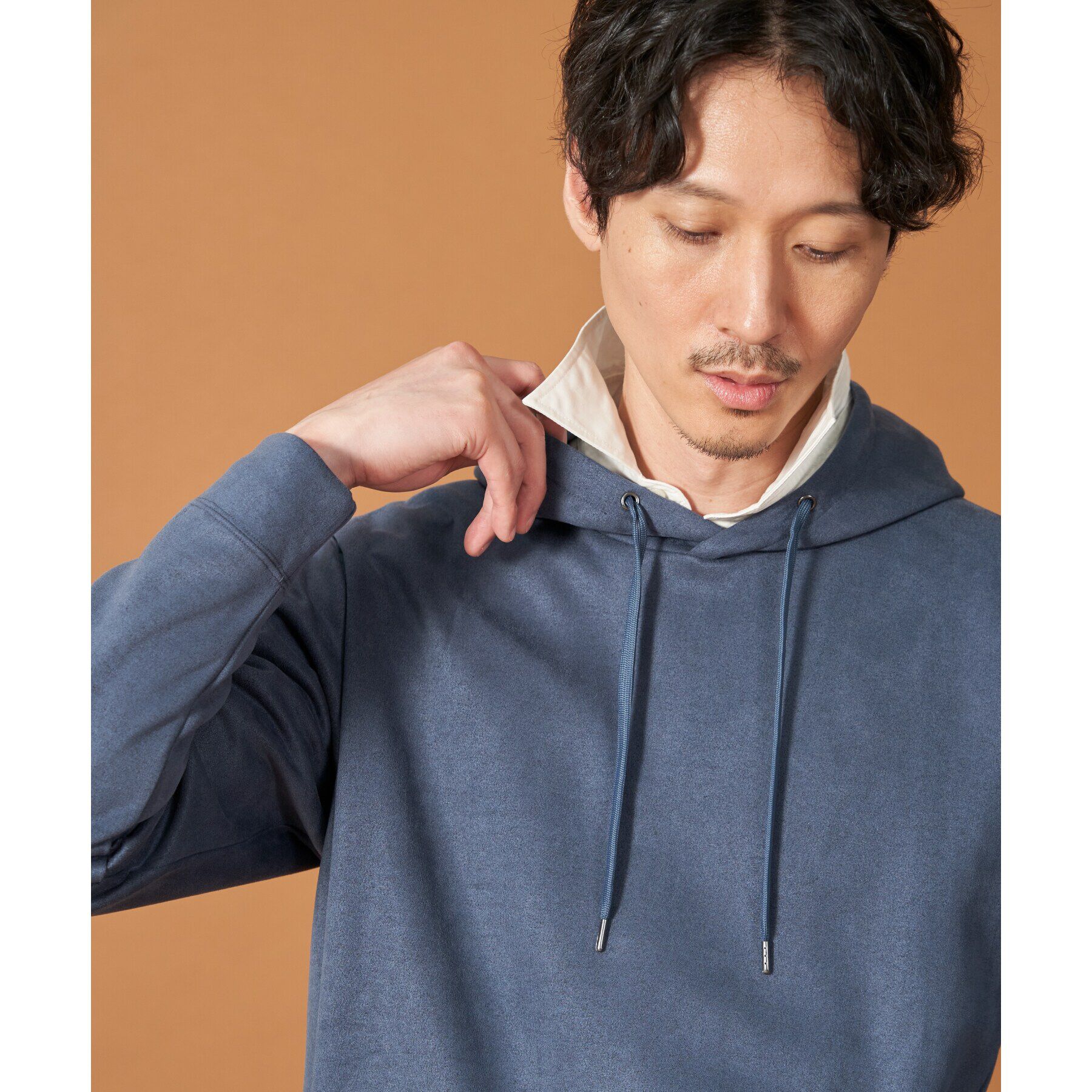 THE SHOP TK「杢スウェードタッチパーカー」|パーカー|