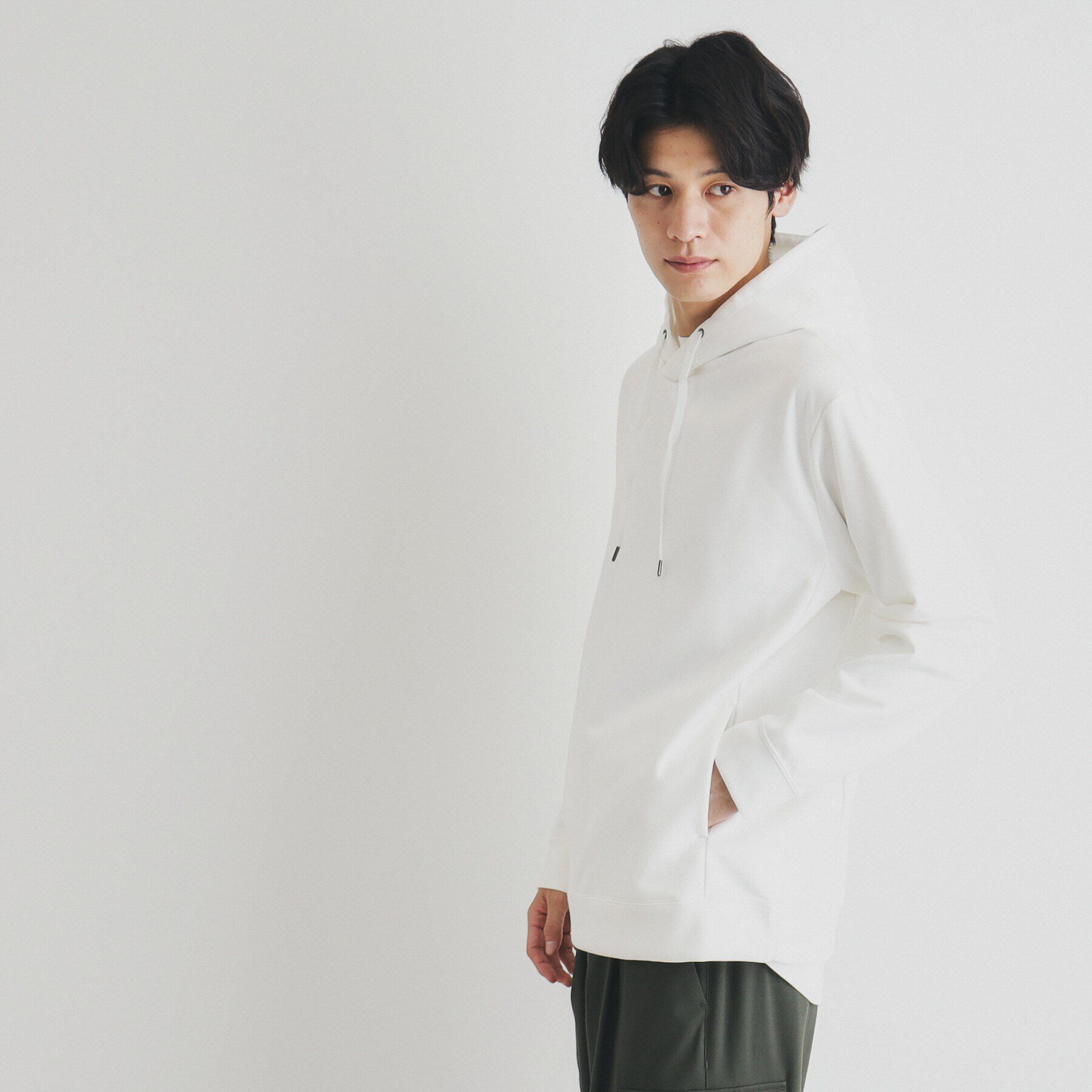 THE SHOP TK「杢スウェードタッチパーカー」|パーカー|