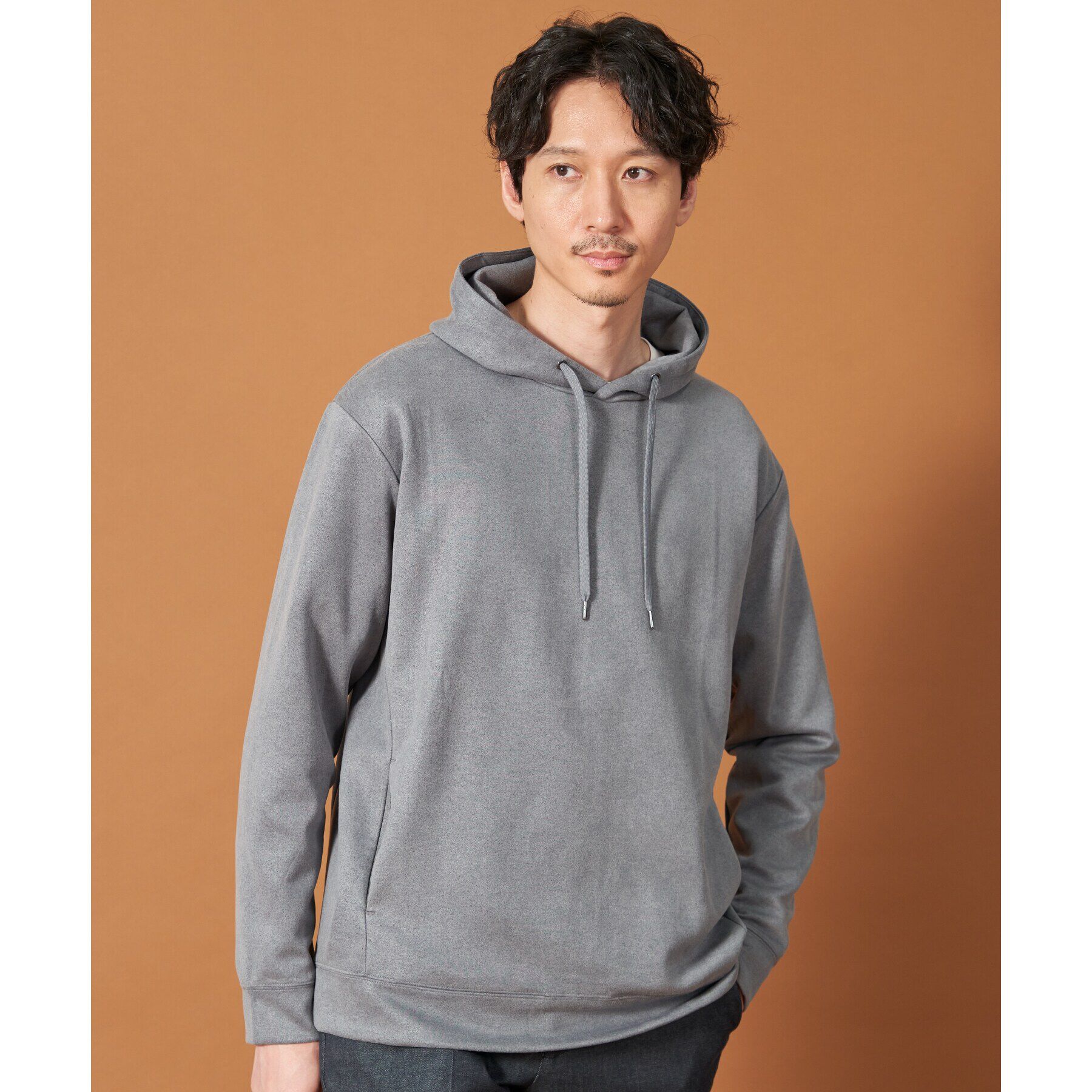 THE SHOP TK「杢スウェードタッチパーカー」|パーカー|