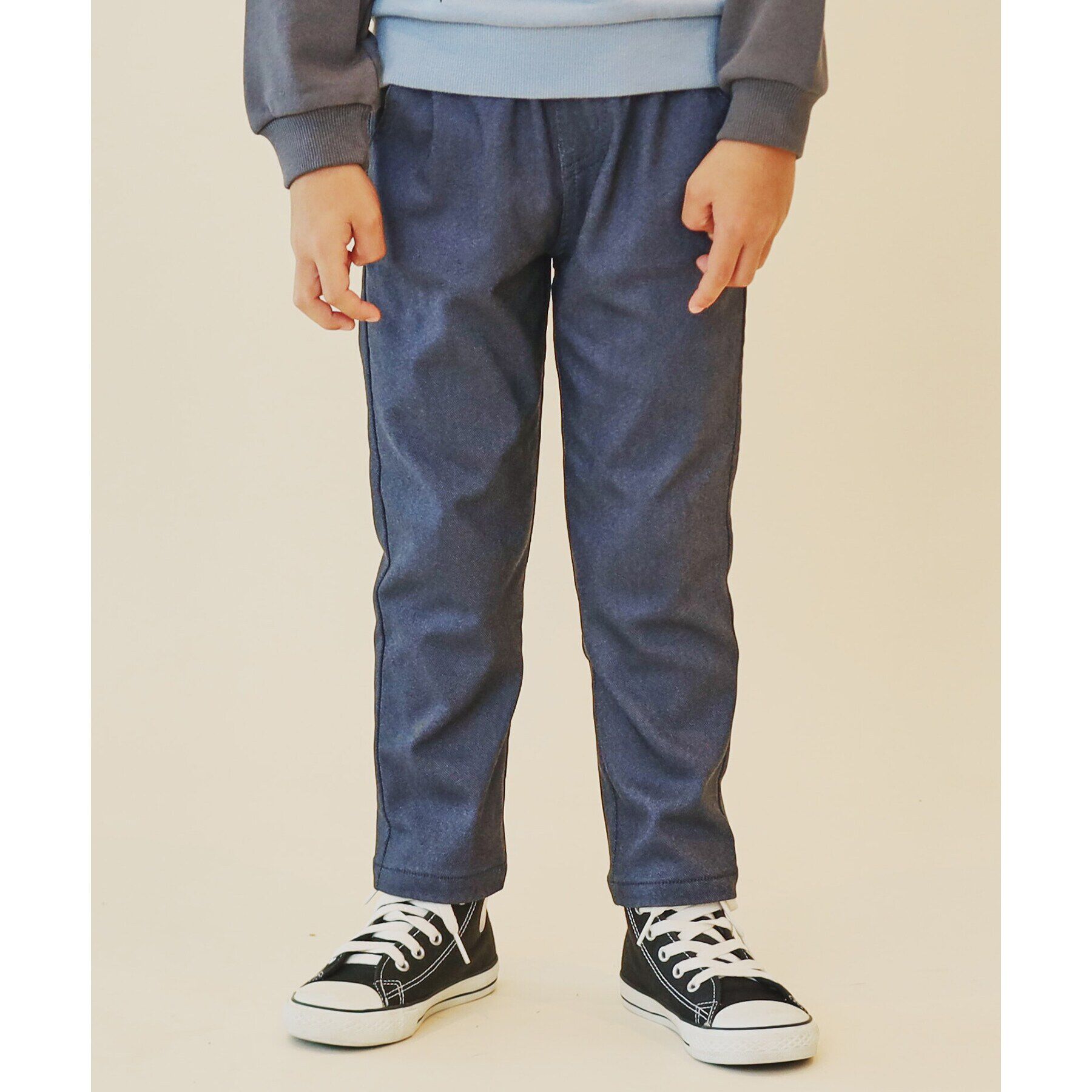 THE SHOP TK「【100－160/裏起毛】あったかのびーるストレートパンツ/洗濯機OK」|その他|