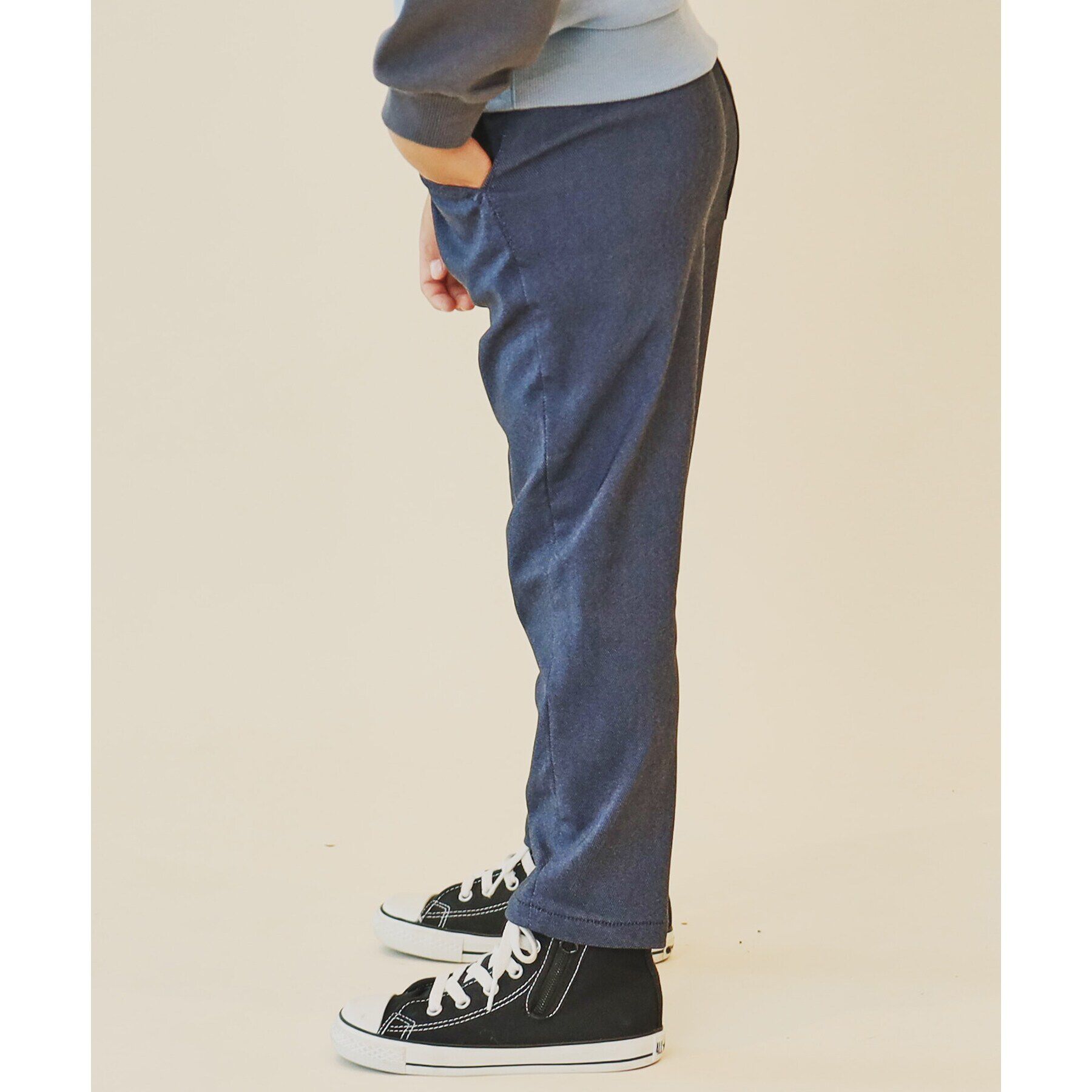 THE SHOP TK「【100－160/裏起毛】あったかのびーるストレートパンツ/洗濯機OK」|その他|