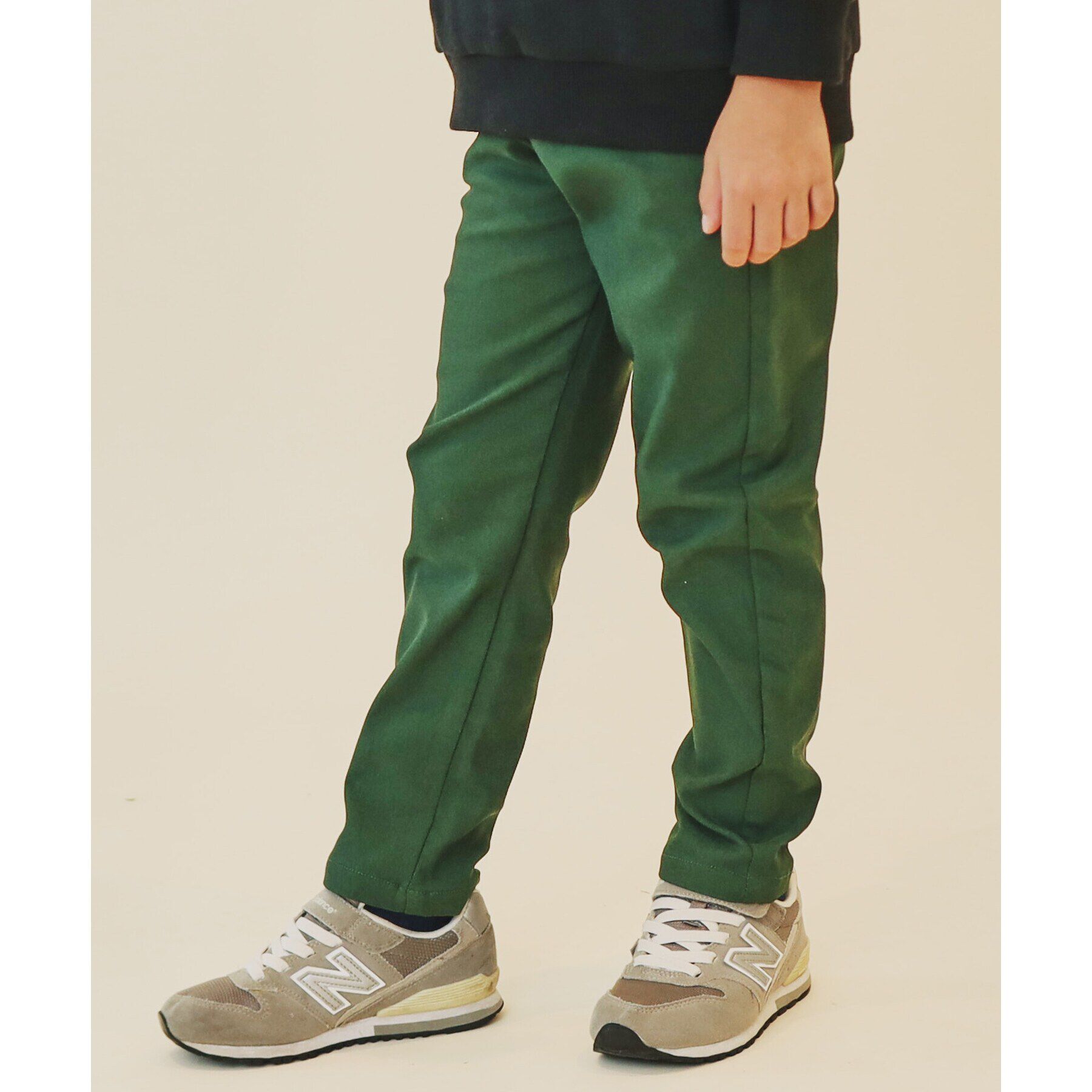 THE SHOP TK「【100－160/裏起毛】あったかのびーるストレートパンツ/洗濯機OK」|その他|グリーン(024)