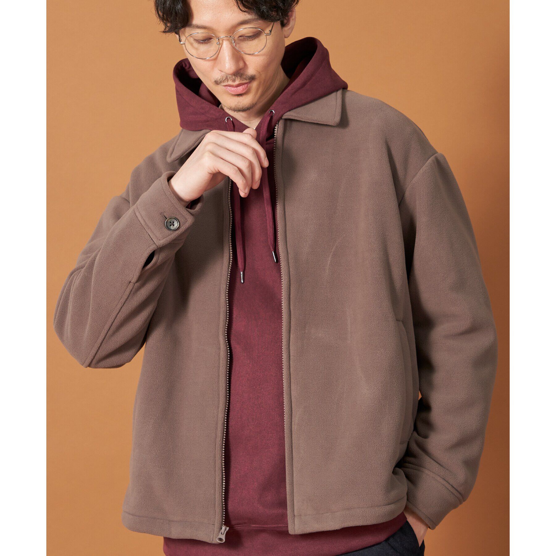 THE SHOP TK「マイクロフリースジャケット 光吸収発熱機能／洗える」|ブルゾン・スタジャン|