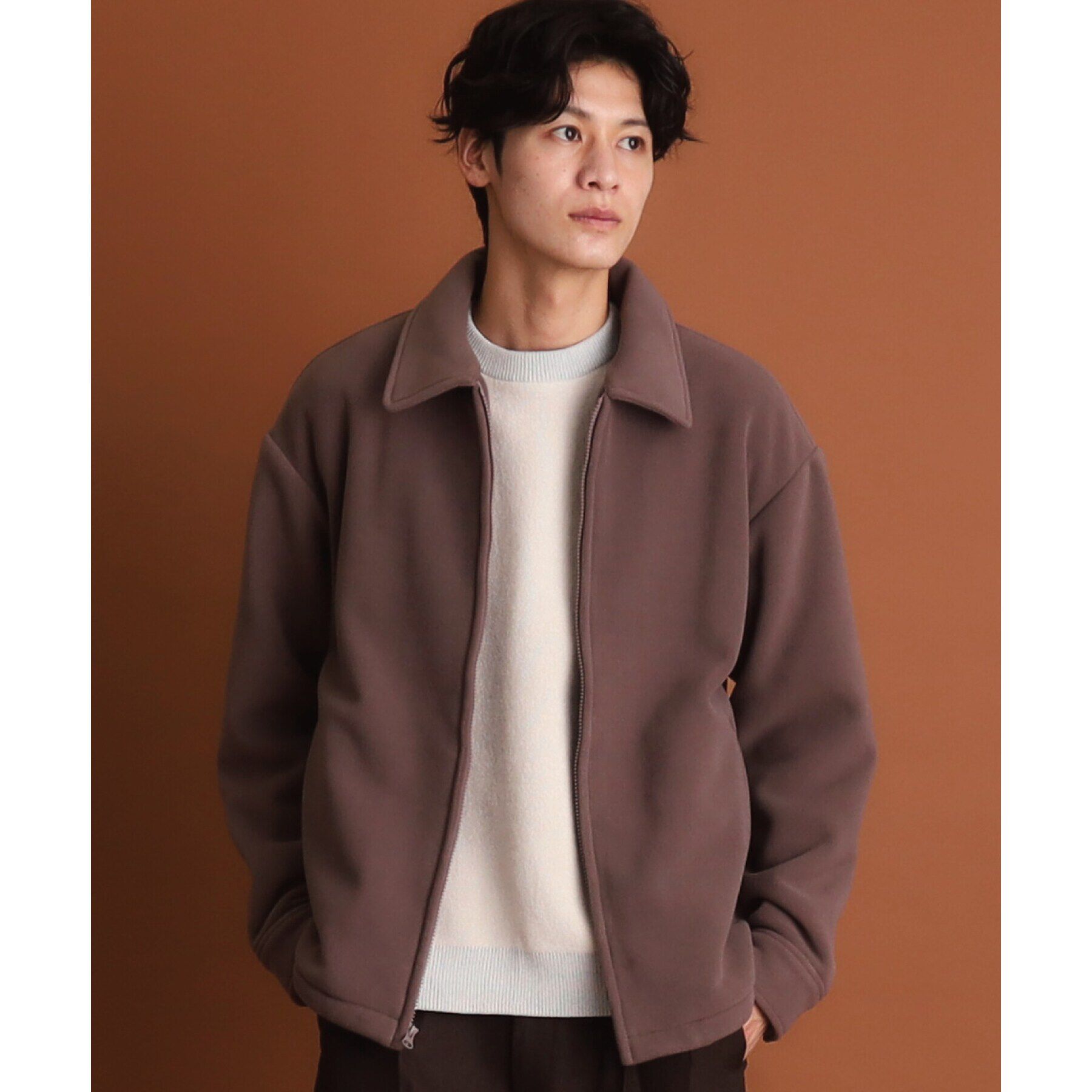 THE SHOP TK「マイクロフリースジャケット 光吸収発熱機能／洗える」|ブルゾン・スタジャン|