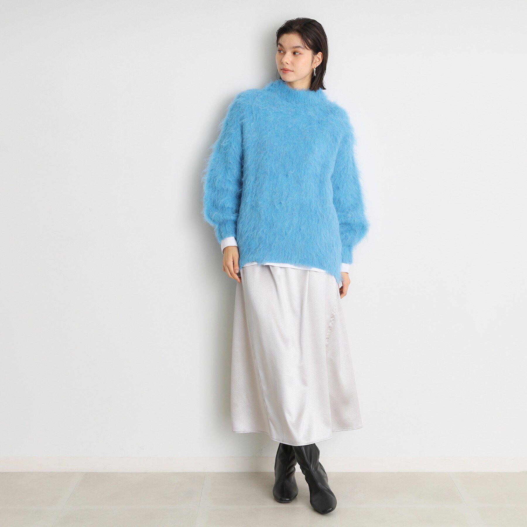 THE SHOP TK「【＠BAILA掲載】mixシャギーハイネックミドル/洗える」|ニット・セーター|