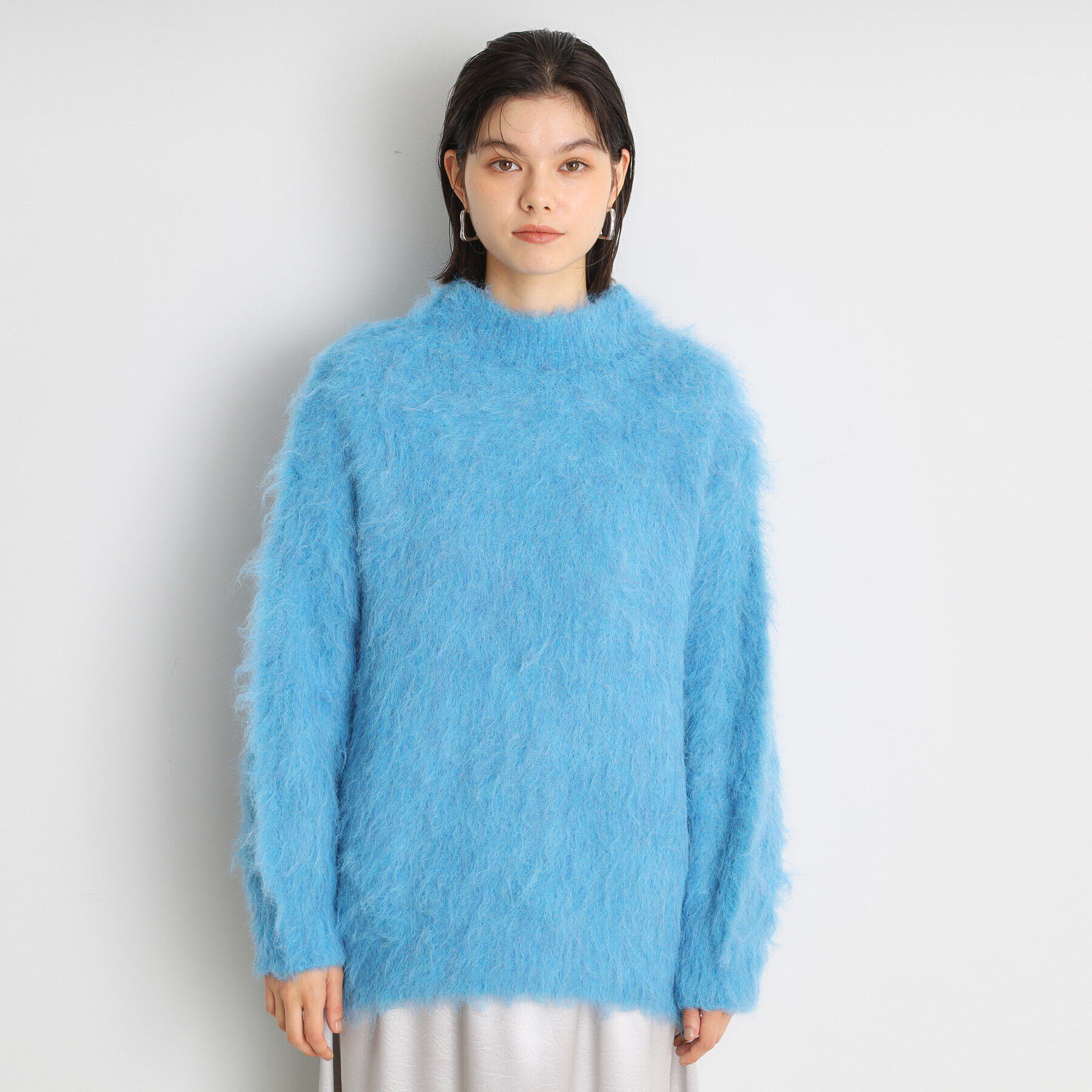 THE SHOP TK「【＠BAILA掲載】mixシャギーハイネックミドル/洗える」|ニット・セーター|