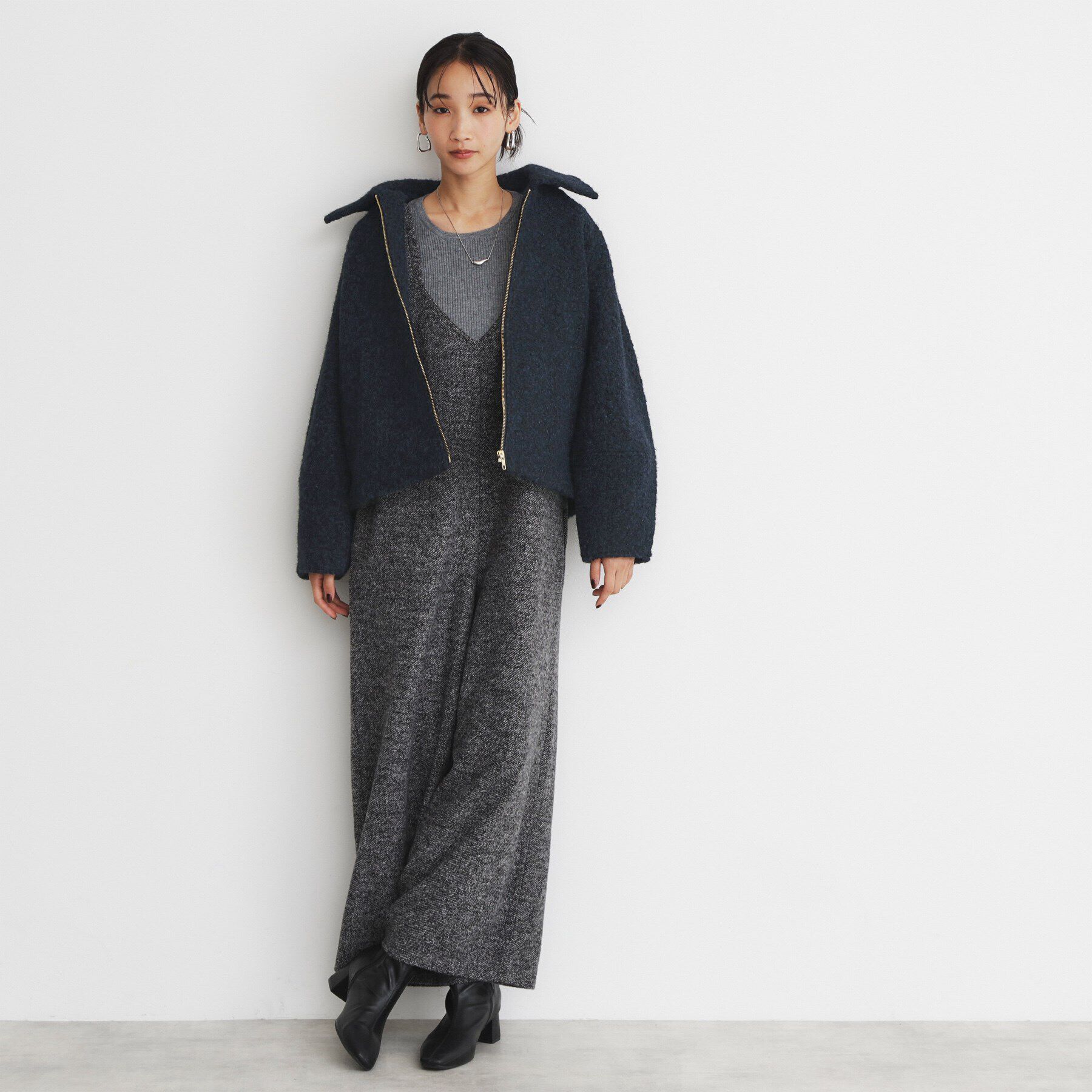 THE SHOP TK「【＠BAILA掲載】ビックカラー袖ボリュームジャケット/洗えるアウター」|ブルゾン・スタジャン|