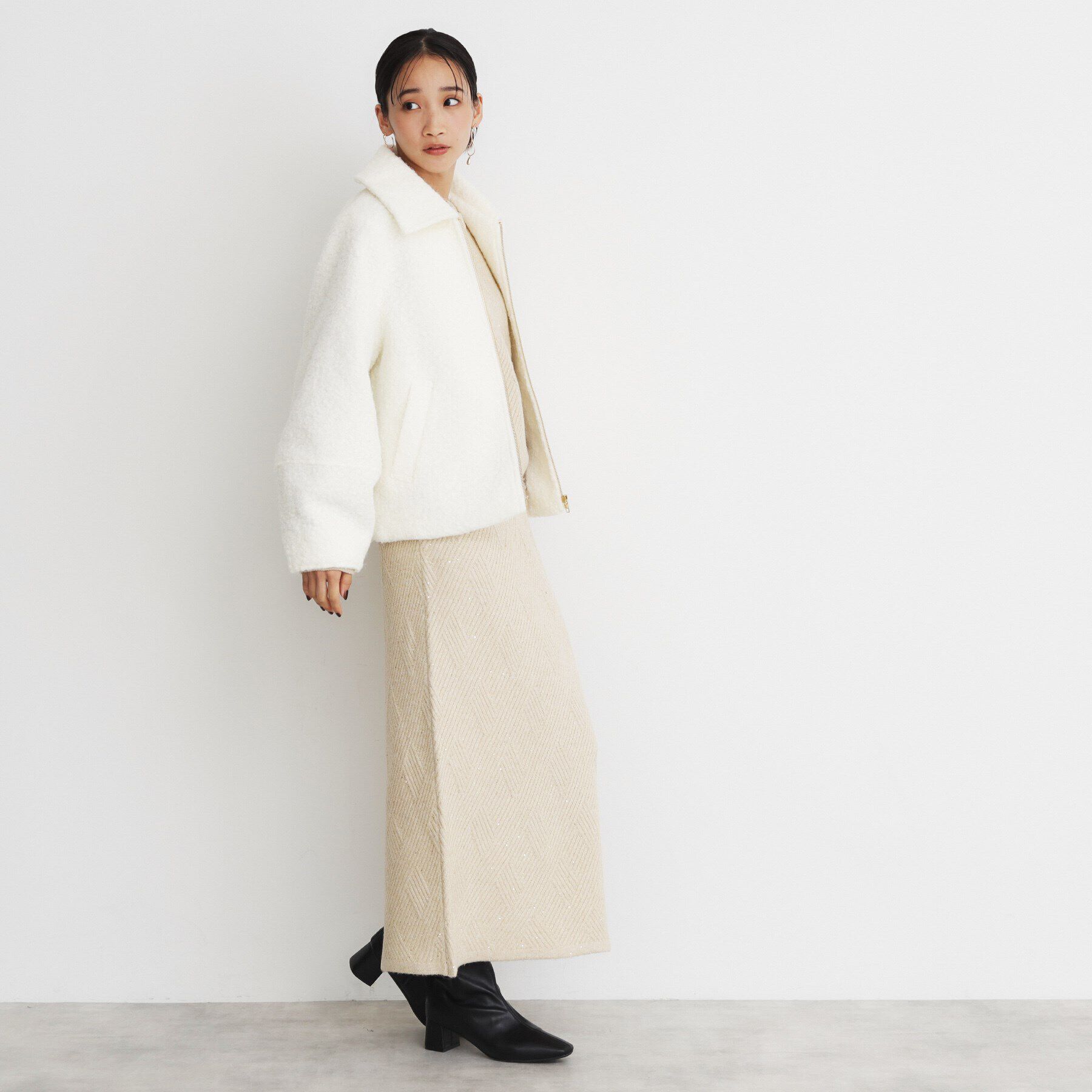 THE SHOP TK「【＠BAILA掲載】ビックカラー袖ボリュームジャケット/洗えるアウター」|ブルゾン・スタジャン|