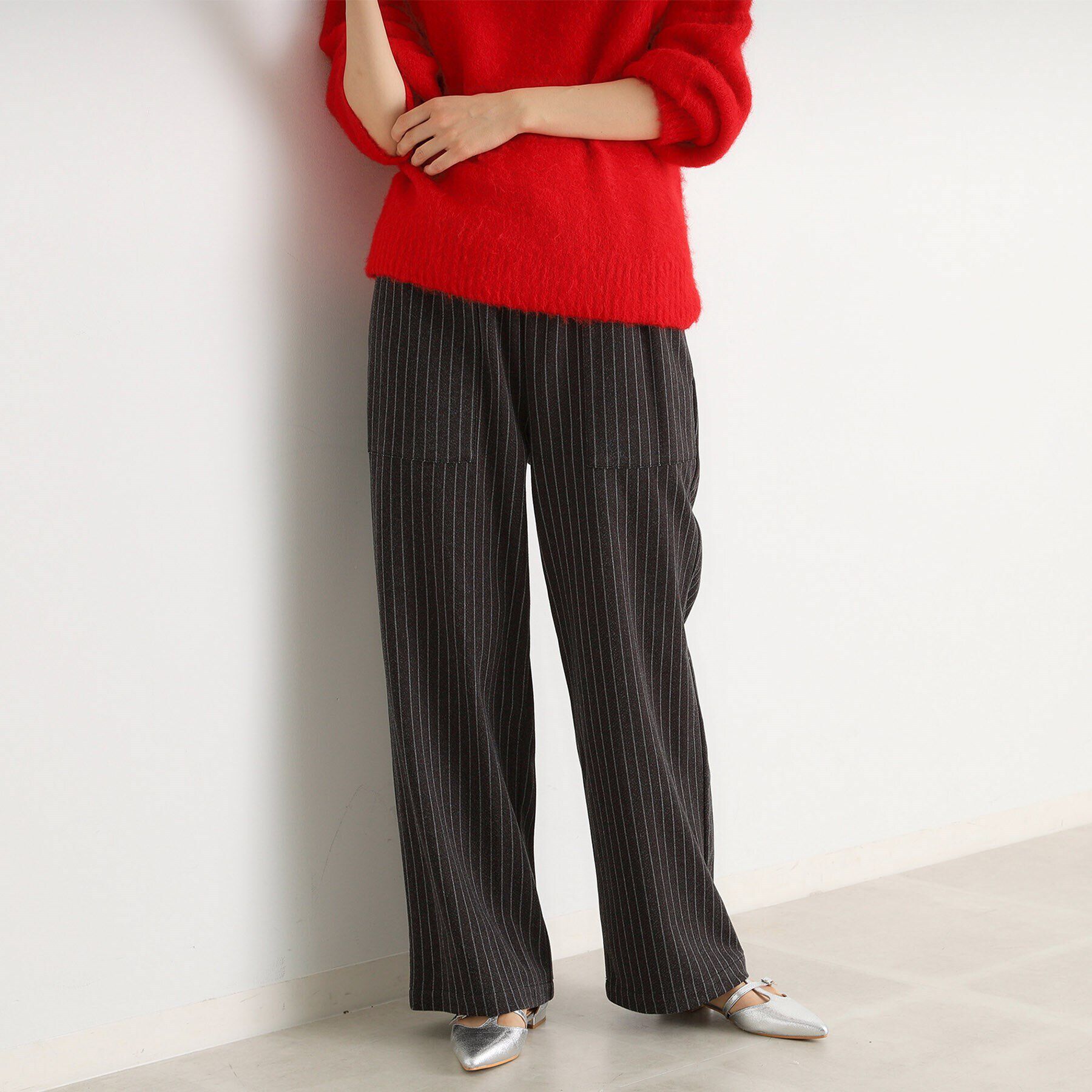 THE SHOP TK「圧縮ジャージ柄アソートワイドイージーパンツ」|その他|