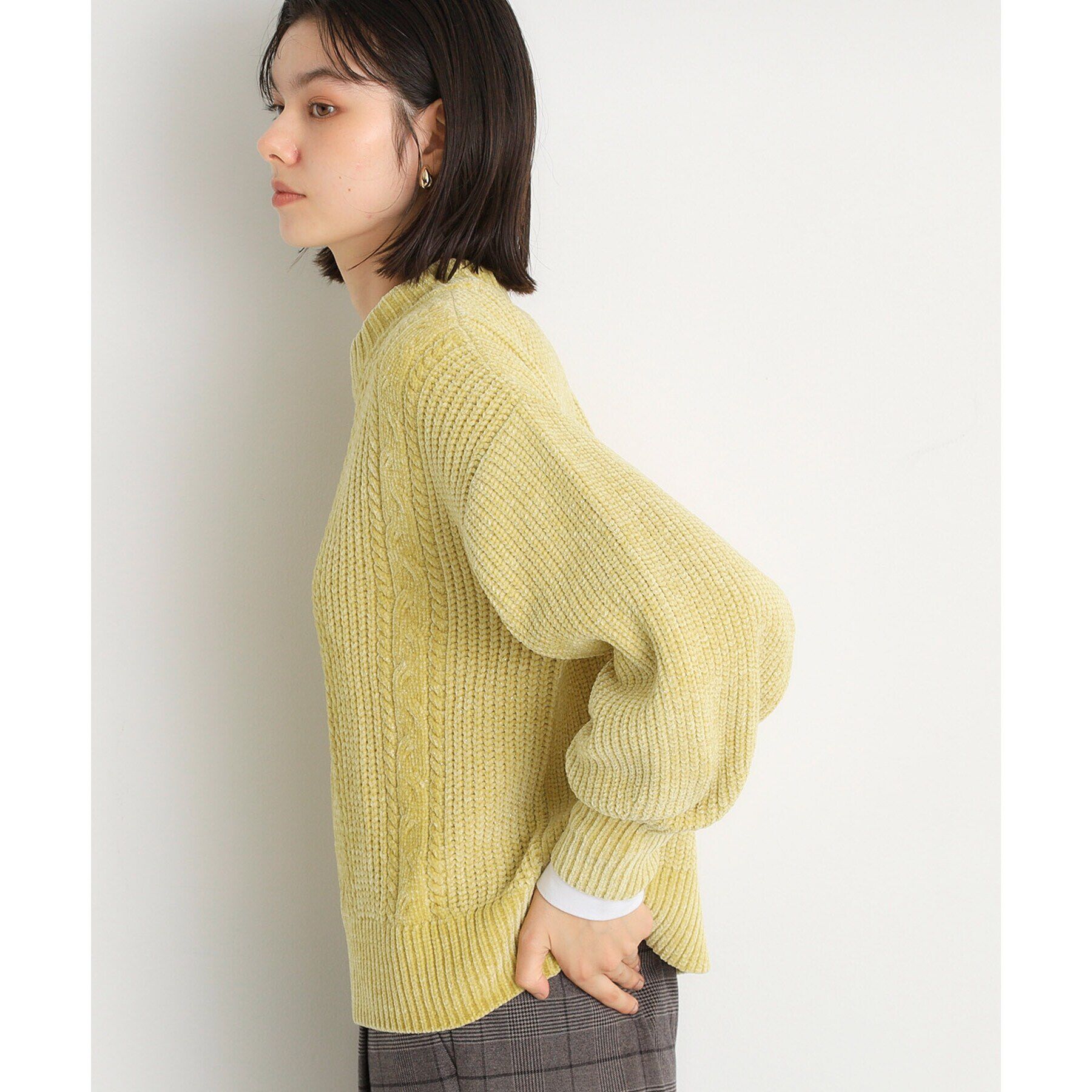 THE SHOP TK「ラメケーブルモールニット【洗える】」|ニット・セーター|