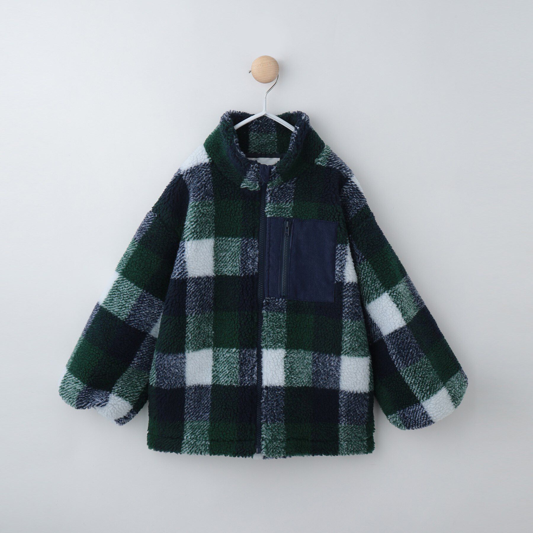 THE SHOP TK「【100-150】チェック＆ハート柄ボアブルゾン/洗濯機OK」|ブルゾン・スタジャン|