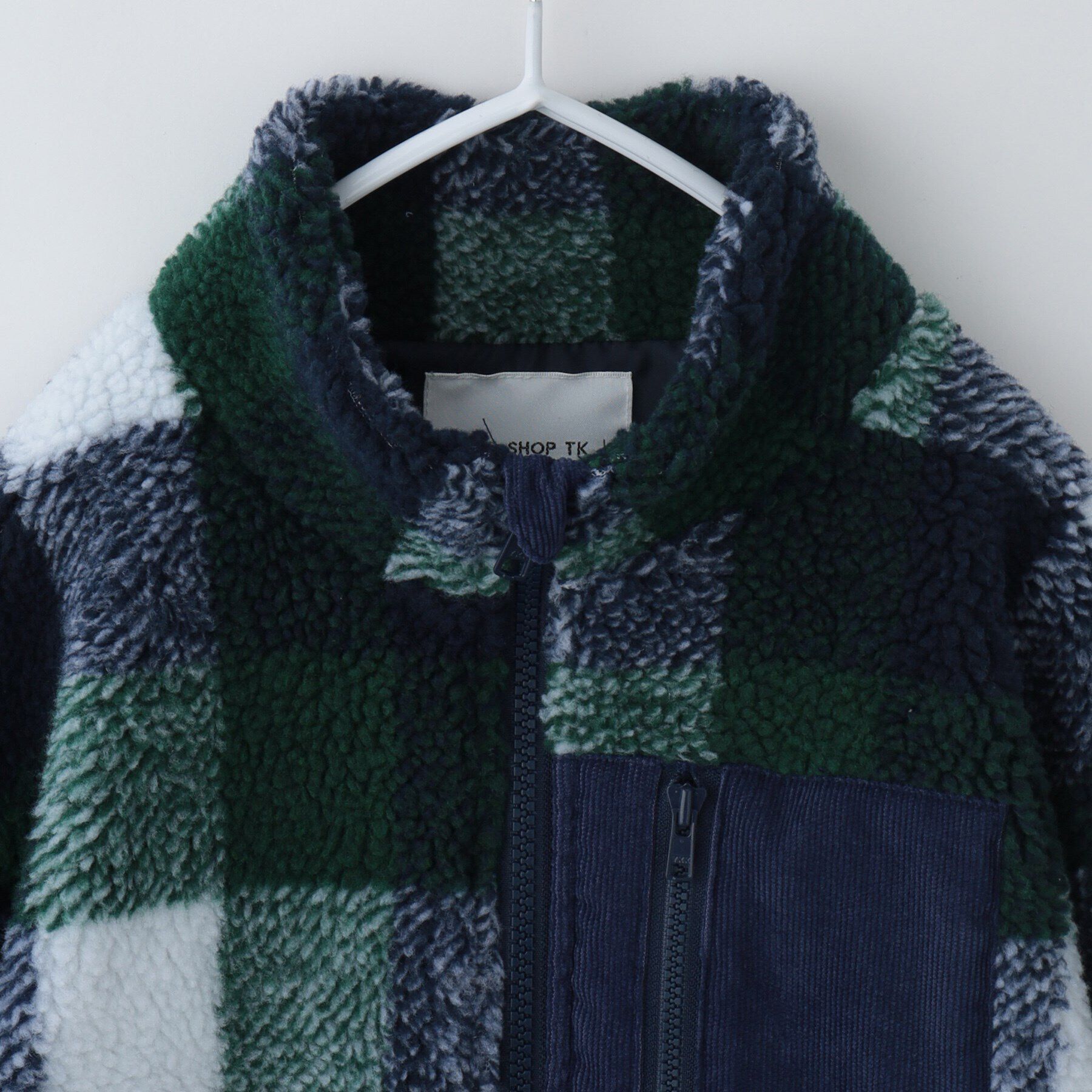 THE SHOP TK「【100-150】チェック＆ハート柄ボアブルゾン/洗濯機OK」|ブルゾン・スタジャン|