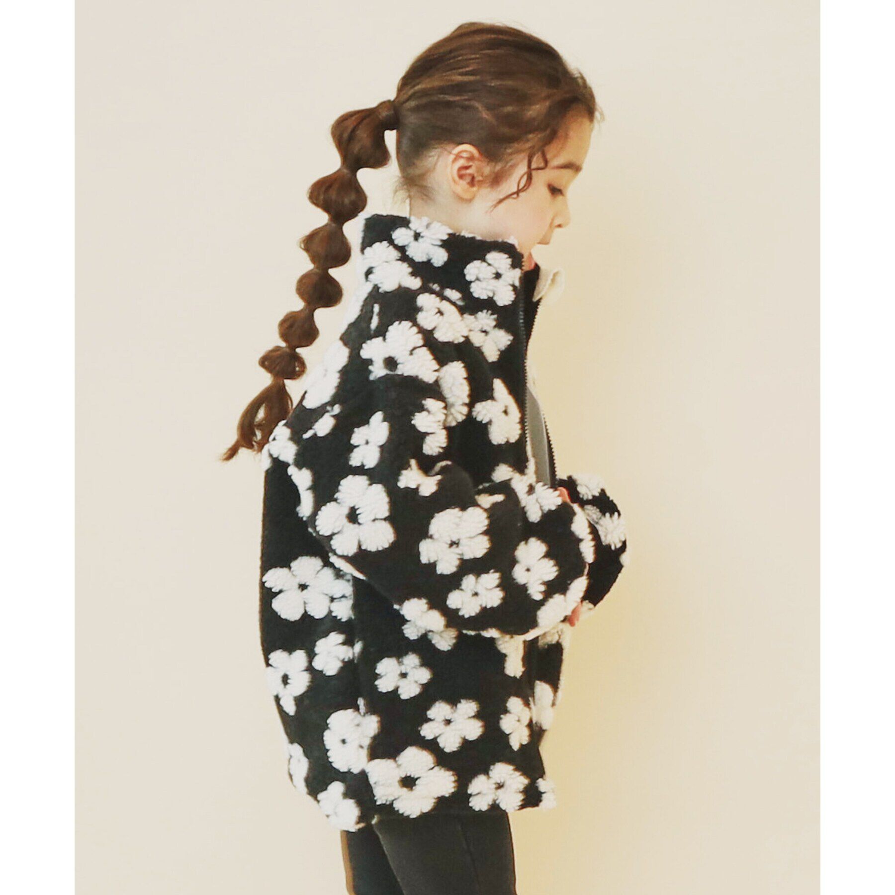 THE SHOP TK「【100-150】チェック＆ハート柄ボアブルゾン/洗濯機OK」|ブルゾン・スタジャン|