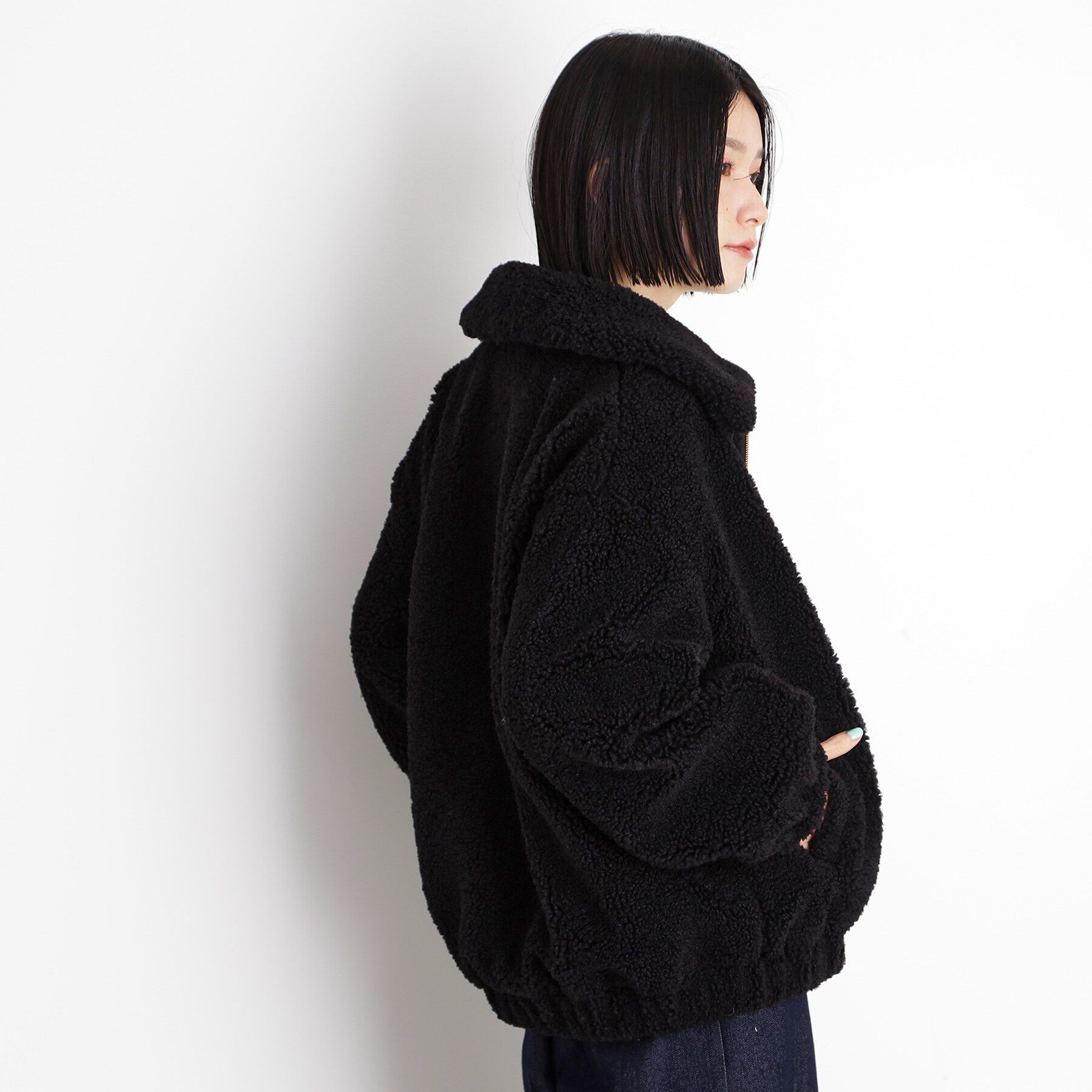 THE SHOP TK「【もこもこあたたか】マシュマロボアジップブルゾン」|ブルゾン・スタジャン|