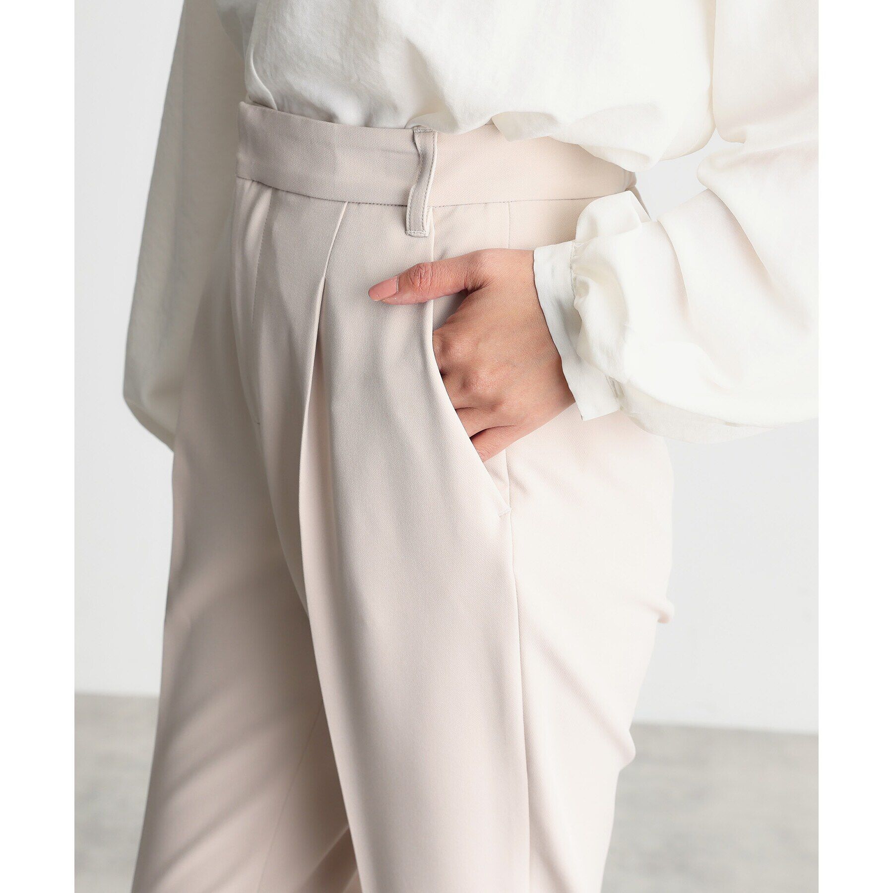 THE SHOP TK「【汚れ防止/シワになりにくい/セレモニー/通勤】ダブルクロステーパードパンツ/洗える/サスティナブル」|その他|