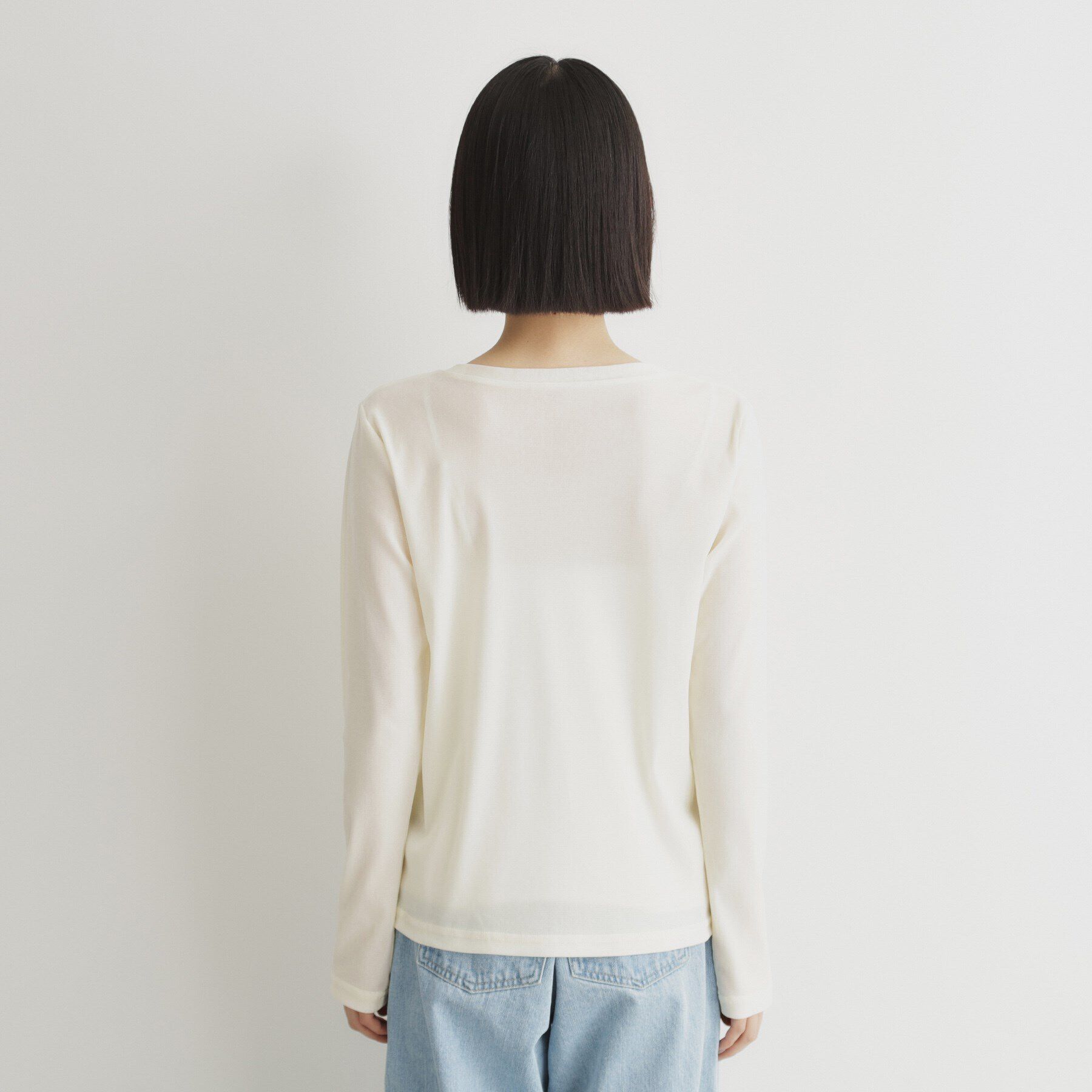 THE SHOP TK「クラッシュベロア長袖【洗える】」|Tシャツ・カットソー|