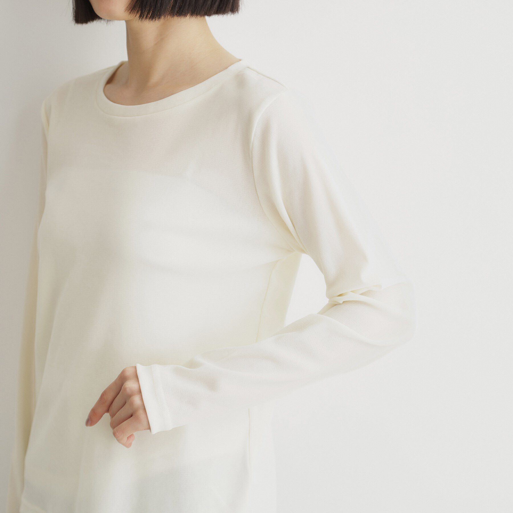 THE SHOP TK「クラッシュベロア長袖【洗える】」|Tシャツ・カットソー|