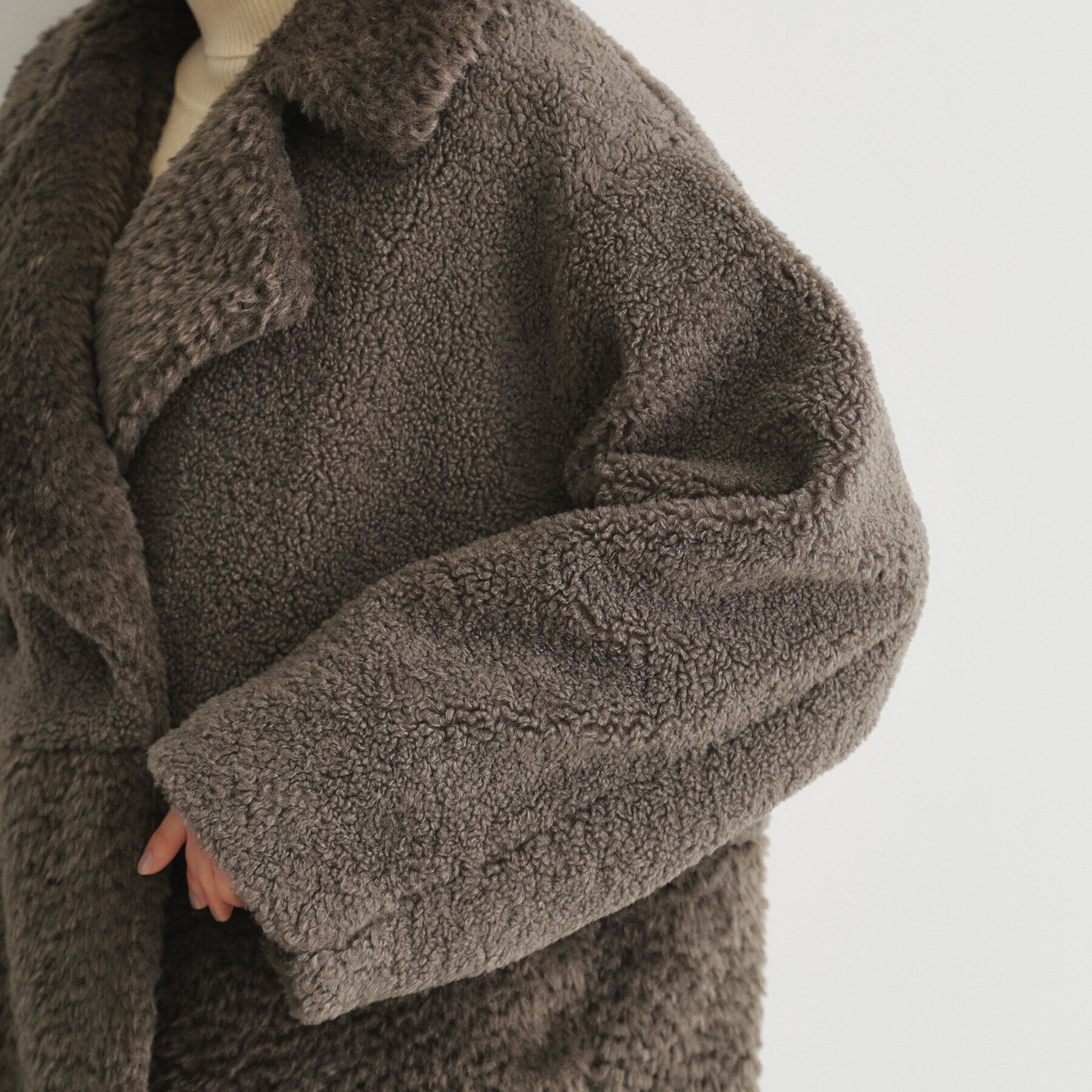 THE SHOP TK「マシュマロボア素材切替Ｐコート」|ピーコート|