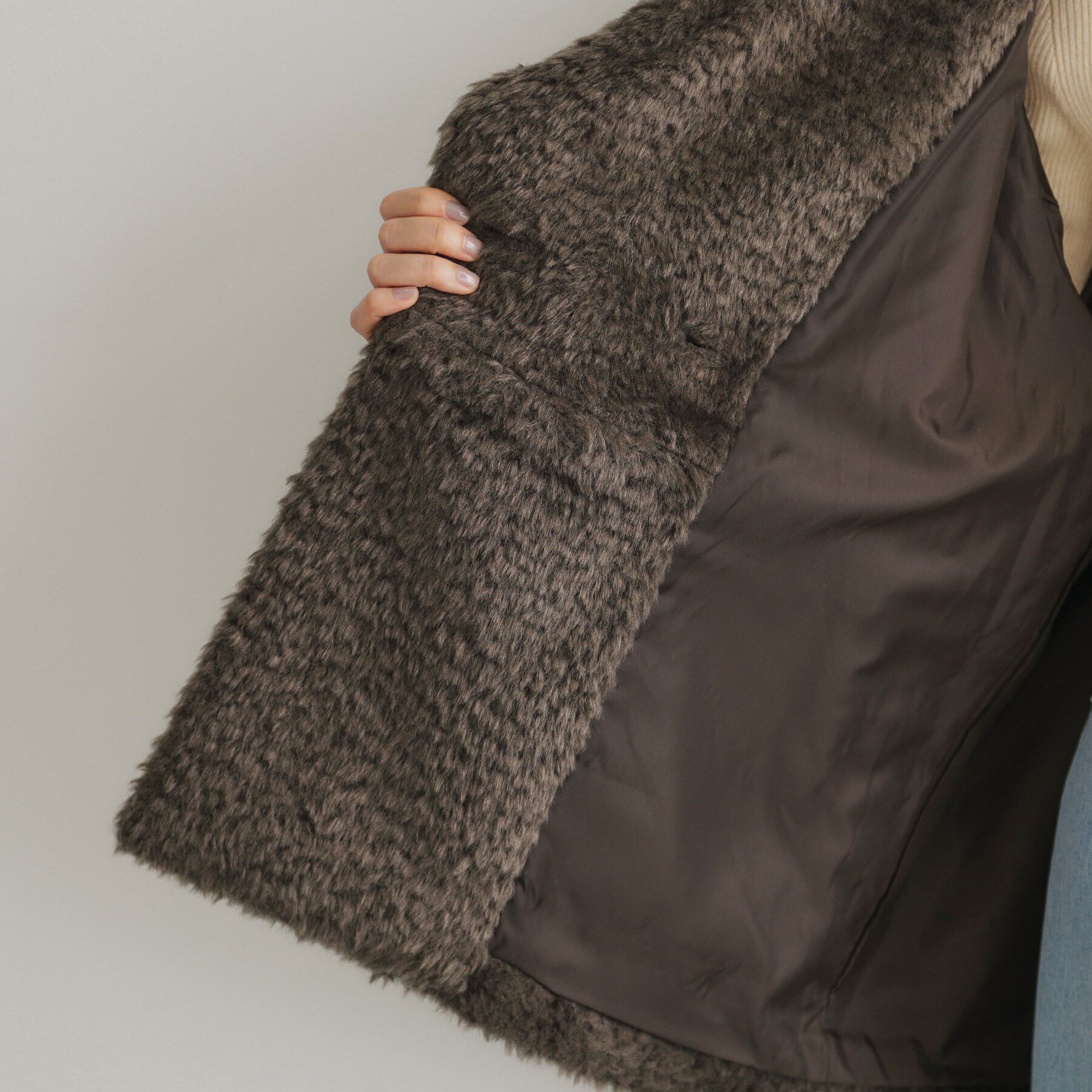 THE SHOP TK「マシュマロボア素材切替Ｐコート」|ピーコート|