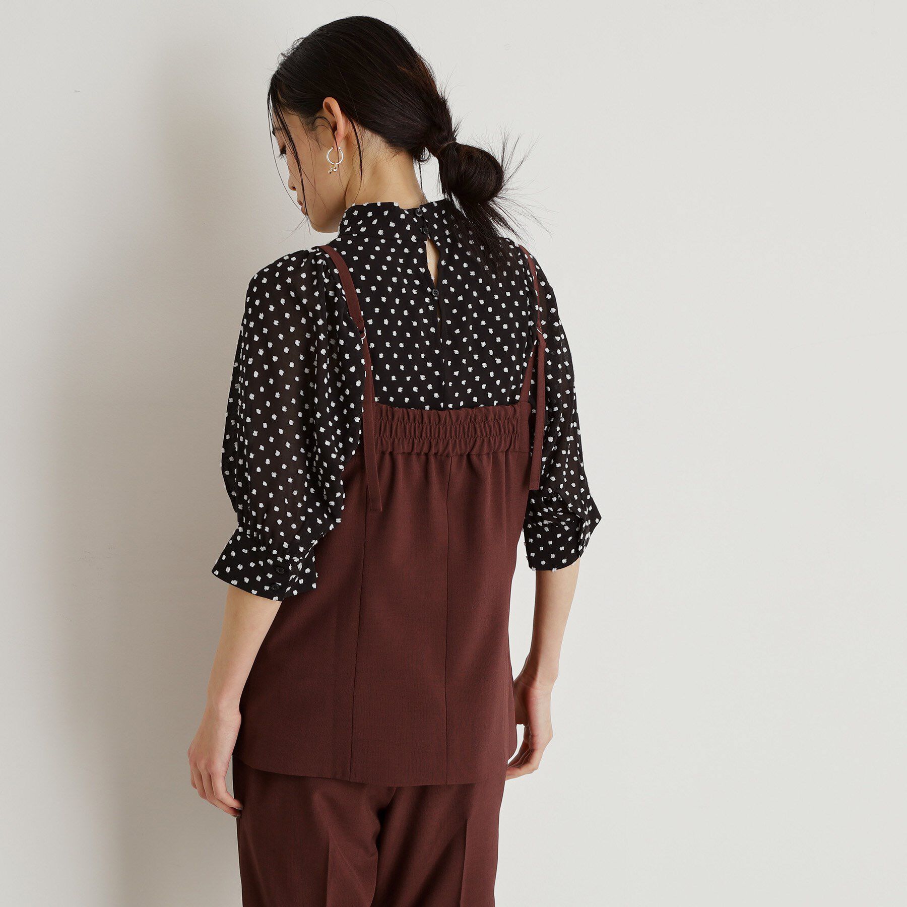 THE SHOP TK「麻調キャミビスチェ【洗濯機OK】」|キャミソール|