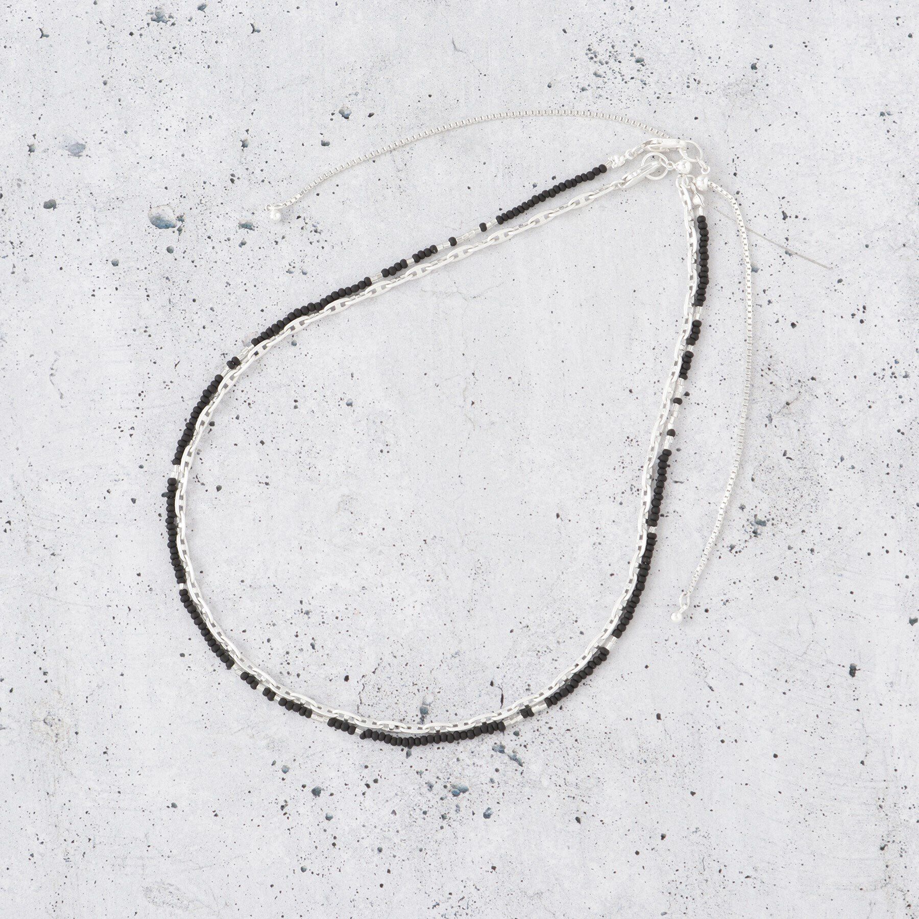 THE SHOP TK「ビーズ2WAYネックレス」|ネックレス|ブラック(019)