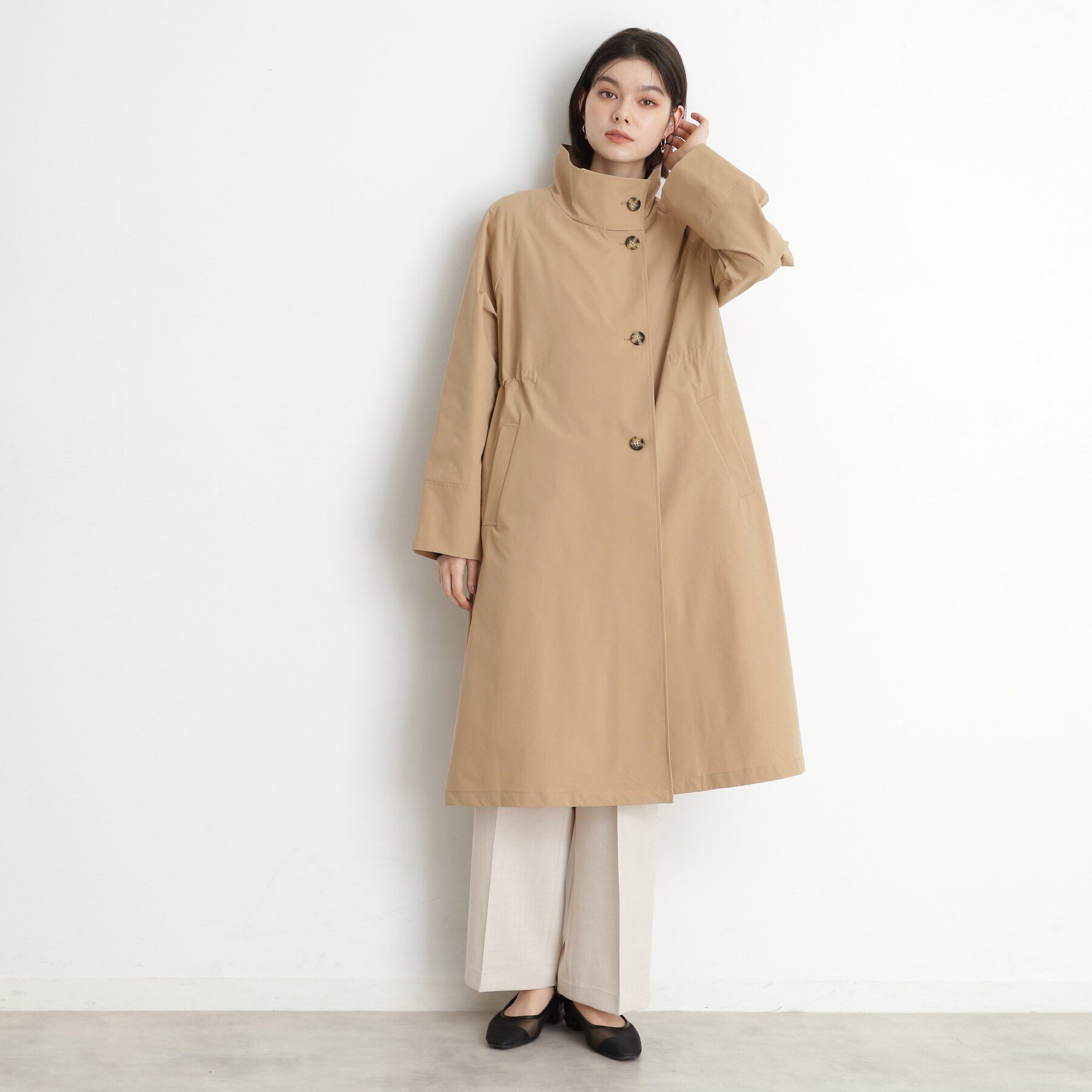 THE SHOP TK「スタンドカラートレンチコート【洗える】」|トレンチコート|