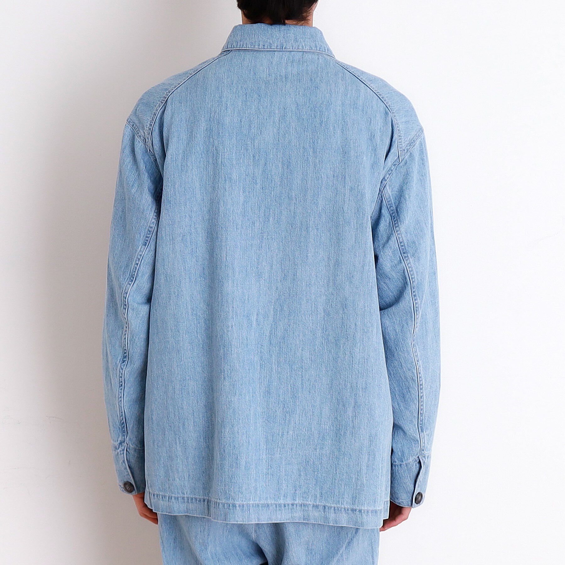 THE SHOP TK「綿麻デニムカバーオール　セットアップ可」|ブルゾン・スタジャン|