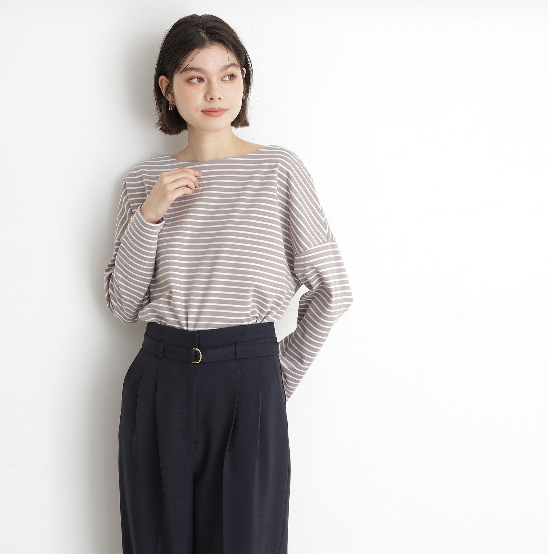 THE SHOP TK「ドロップショルダープルオーバー【洗える】」|Tシャツ・カットソー|ライトグレー(311