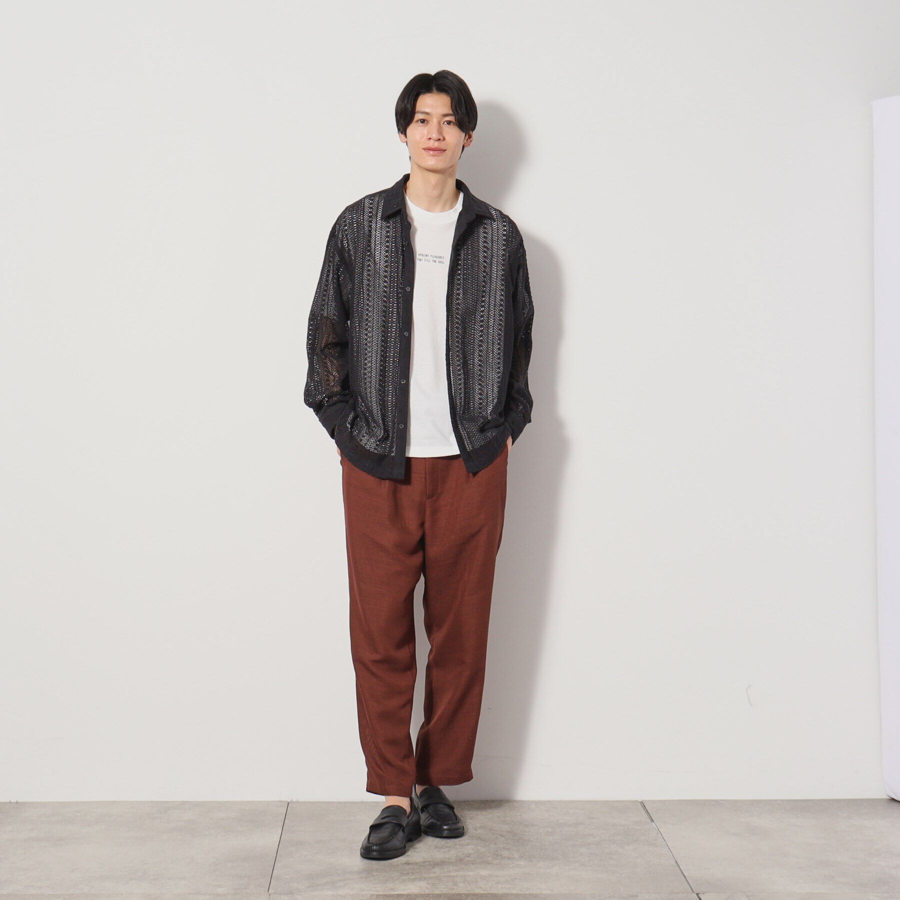 THE SHOP TK「レースシャツアンサンブル長袖シャツ・半袖Tシャツセットアイテム」|シャツ・ブラウス|