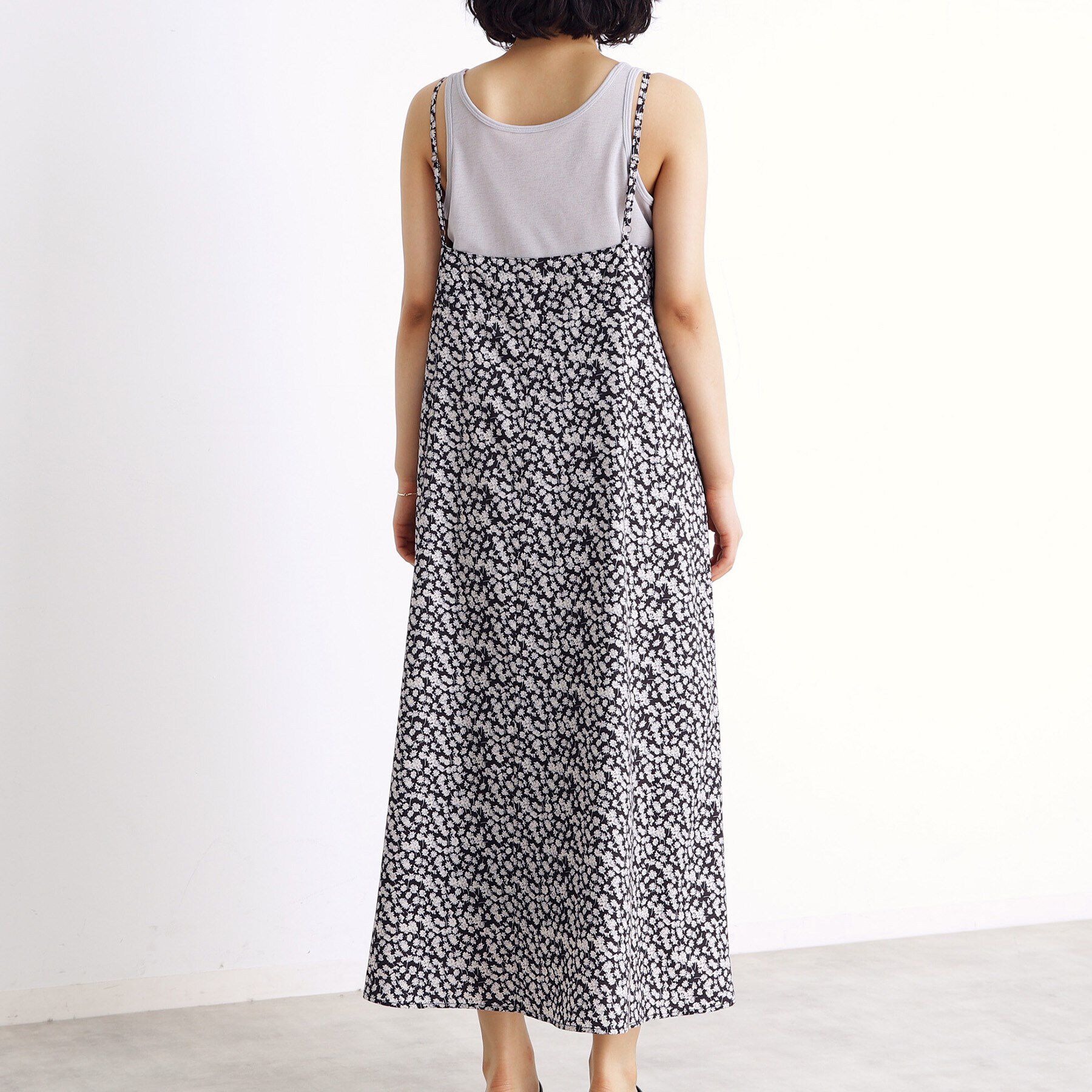 THE SHOP TK「小花柄フリルキャミワンピース【洗える】」|ワンピース|