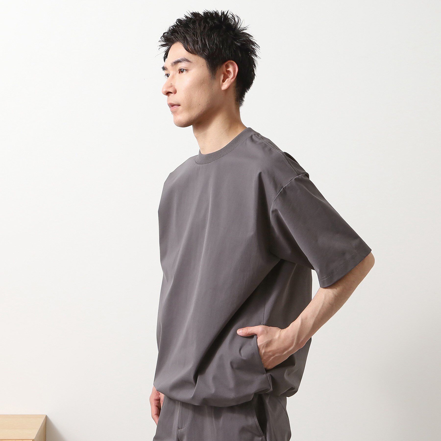 THE SHOP TK「パーフェクテックスピンドル半袖Tシャツ【セットアップ可/吸水速乾/UVカット/アンチピリング】」|Tシャツ・カットソー|