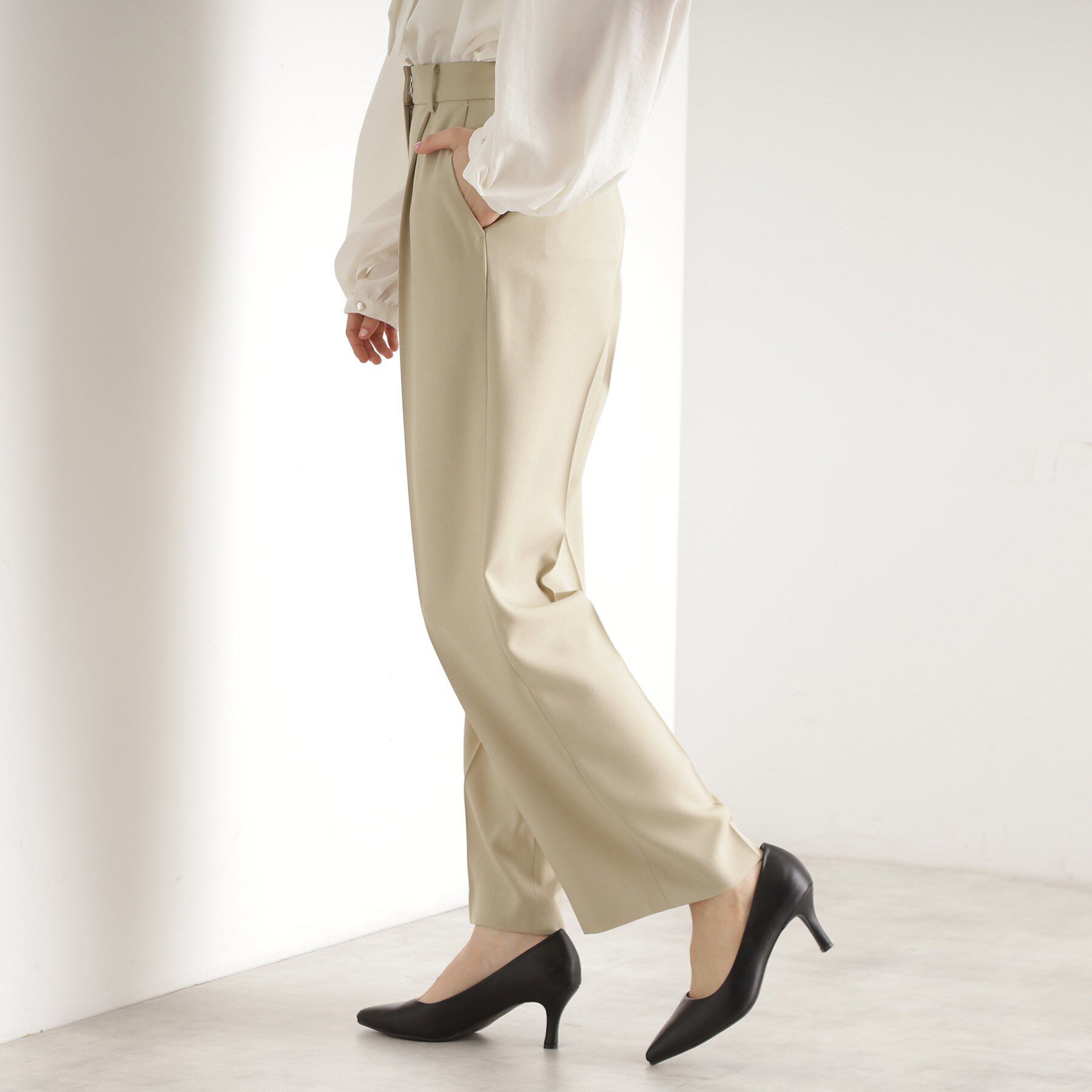 THE SHOP TK「【セットアップ可】セミワイドパンツ/洗える」|その他|