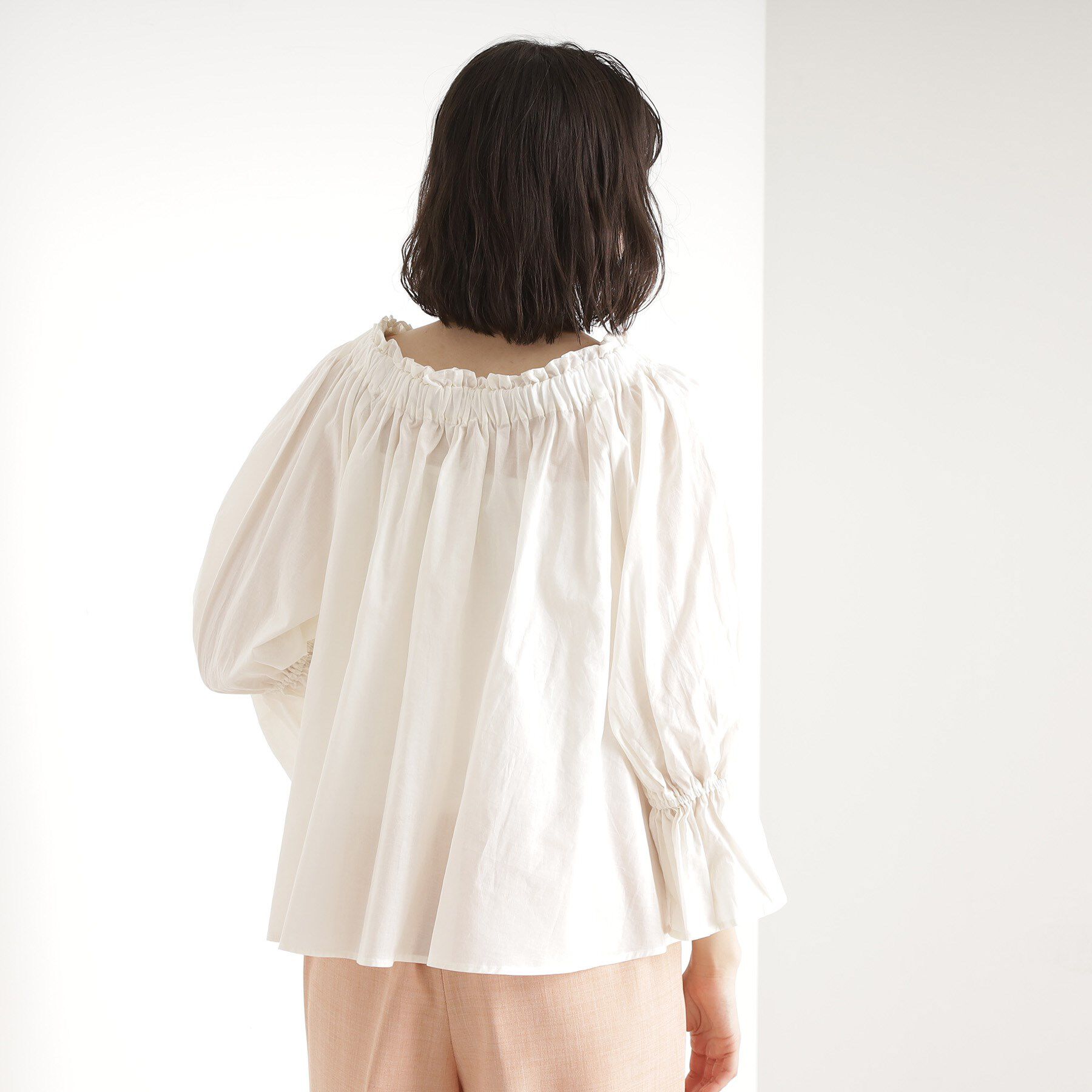 THE SHOP TK「【前後2WAY】ギャザーブラウス/洗濯機OK」|シャツ・ブラウス|