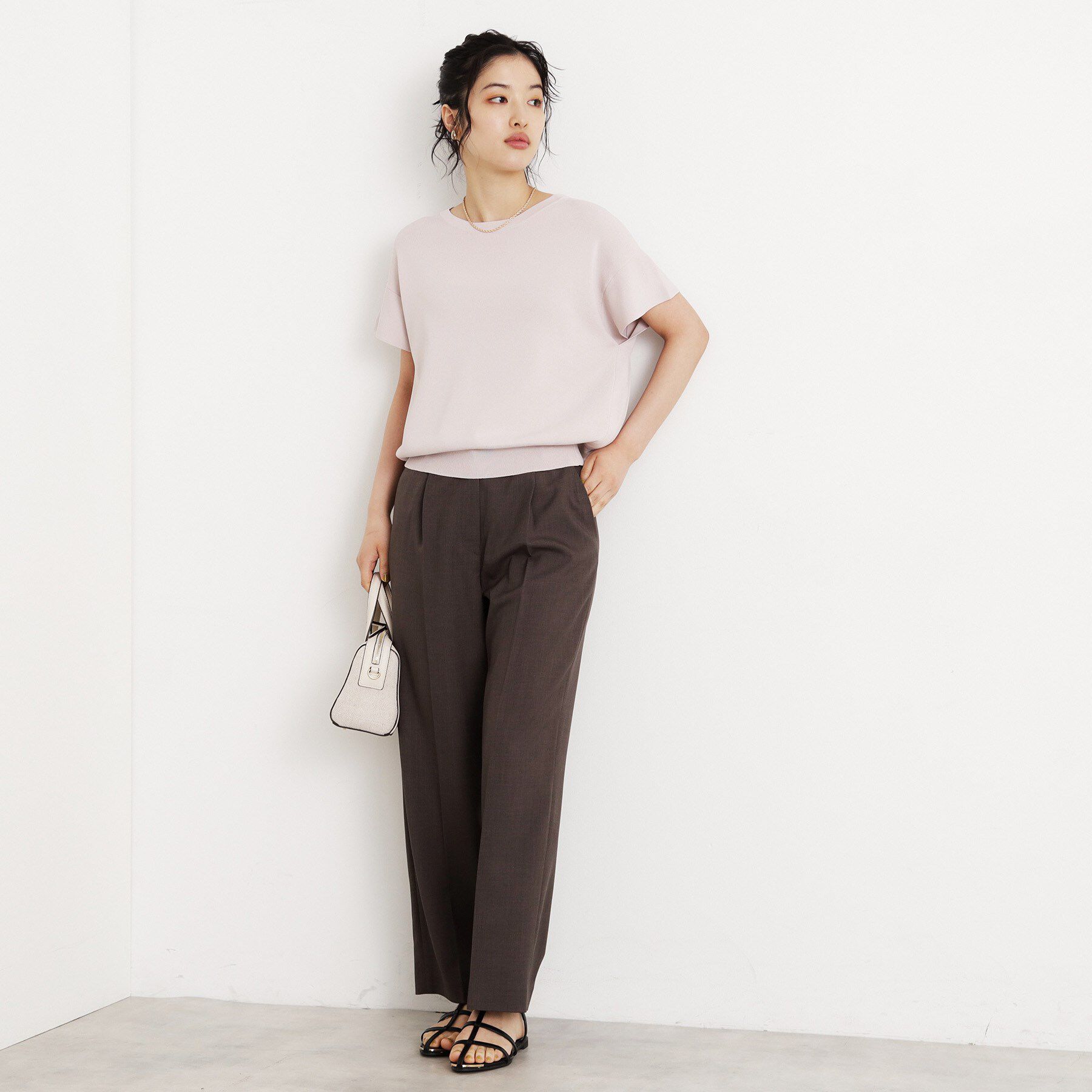 THE SHOP TK「さらさらフレアスリーブサマーニット【毛玉になりにくい/UV/洗濯機OK】」|ニット・セーター|