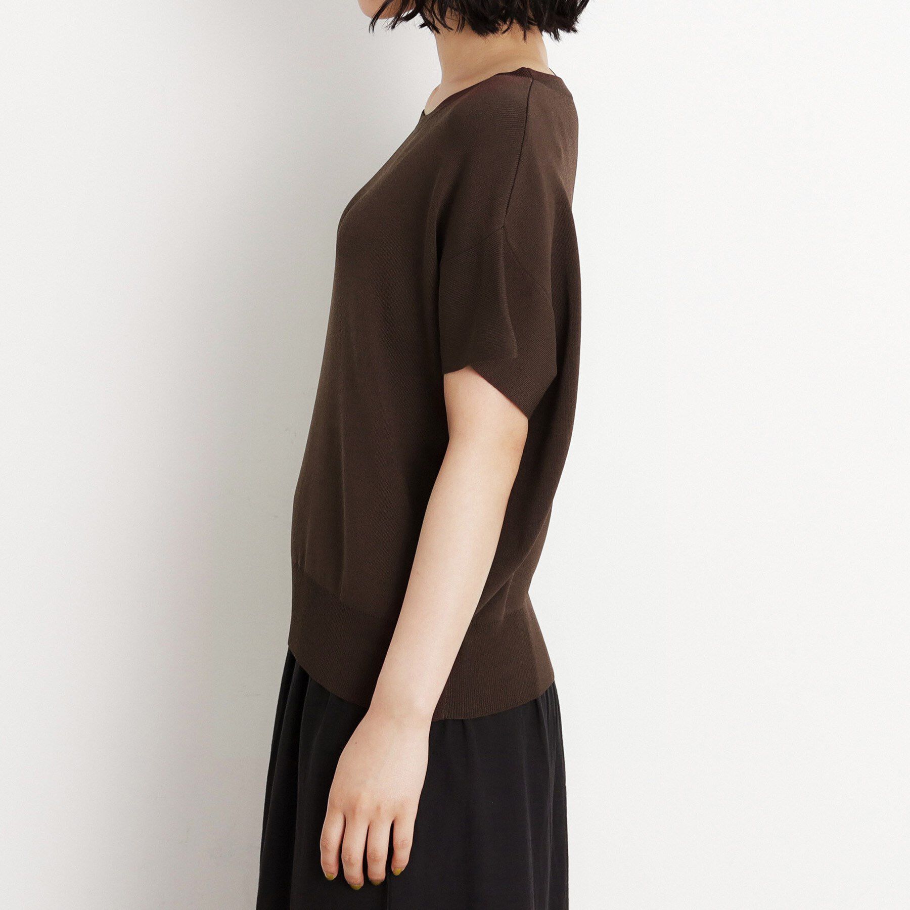 THE SHOP TK「さらさらフレアスリーブサマーニット【毛玉になりにくい/UV/洗濯機OK】」|ニット・セーター|