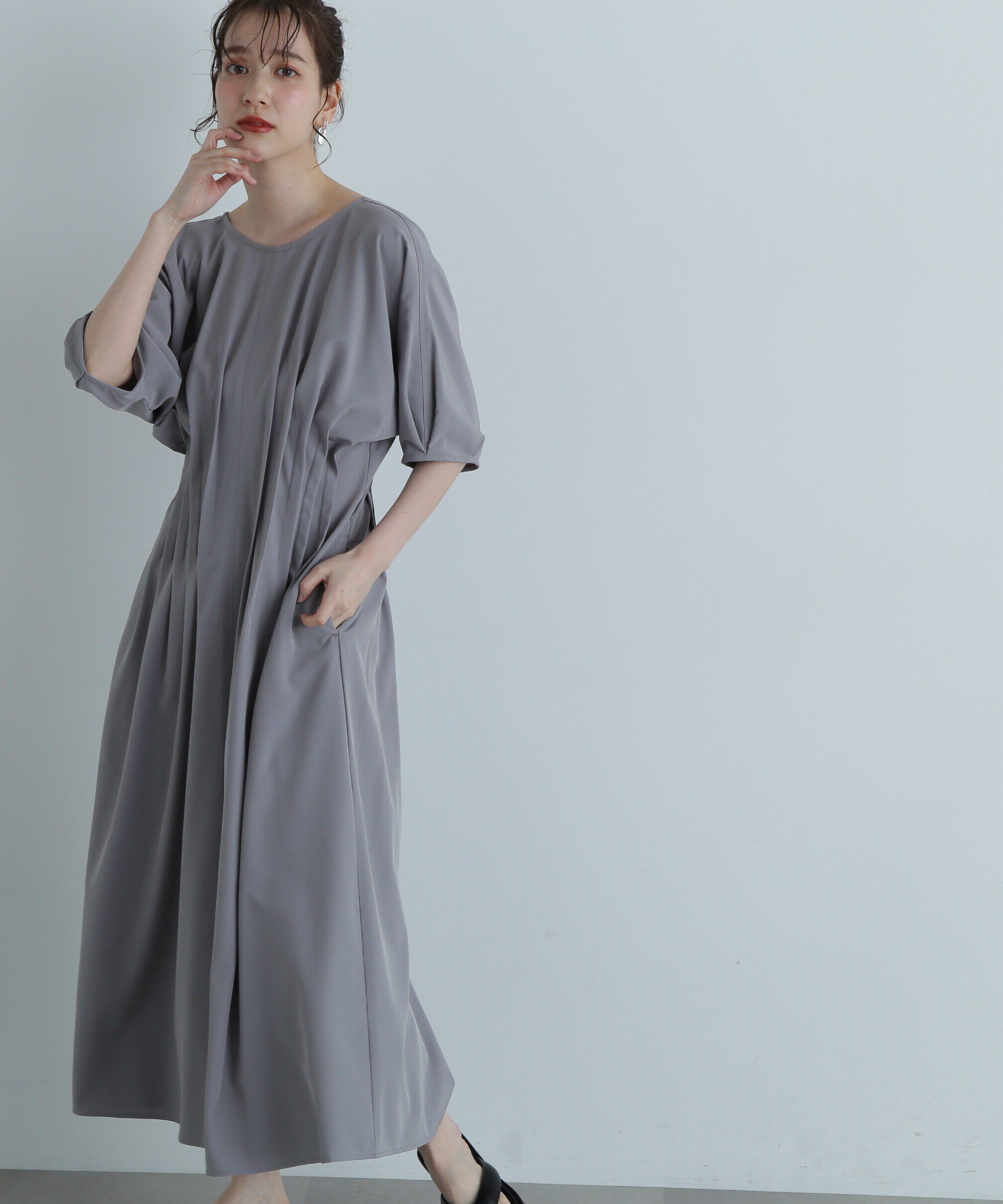  「ウエストタックワンピース《S Size Line》」|ワンピース|