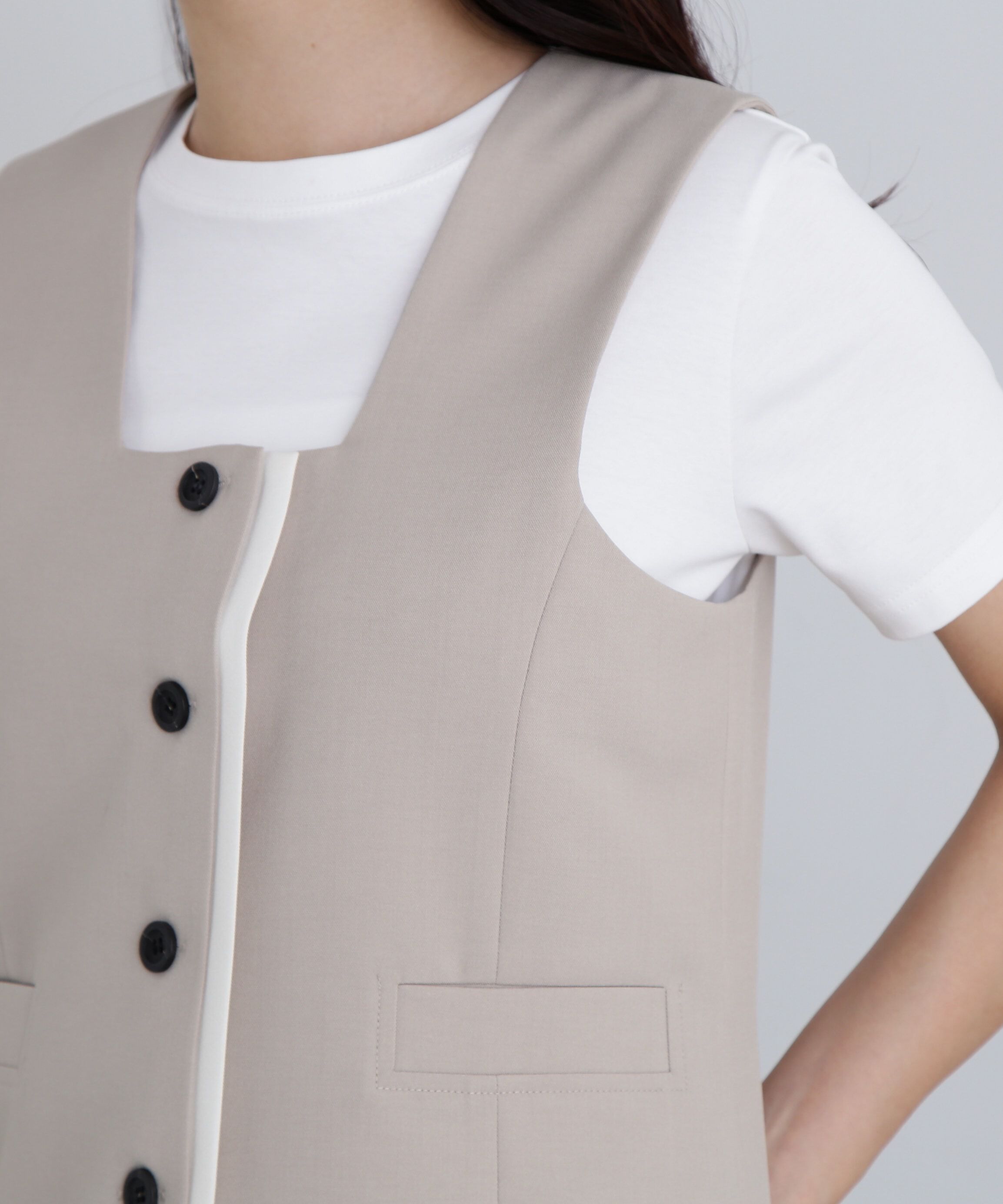  「スクエアフロントジレ」|ブルゾン・スタジャン|