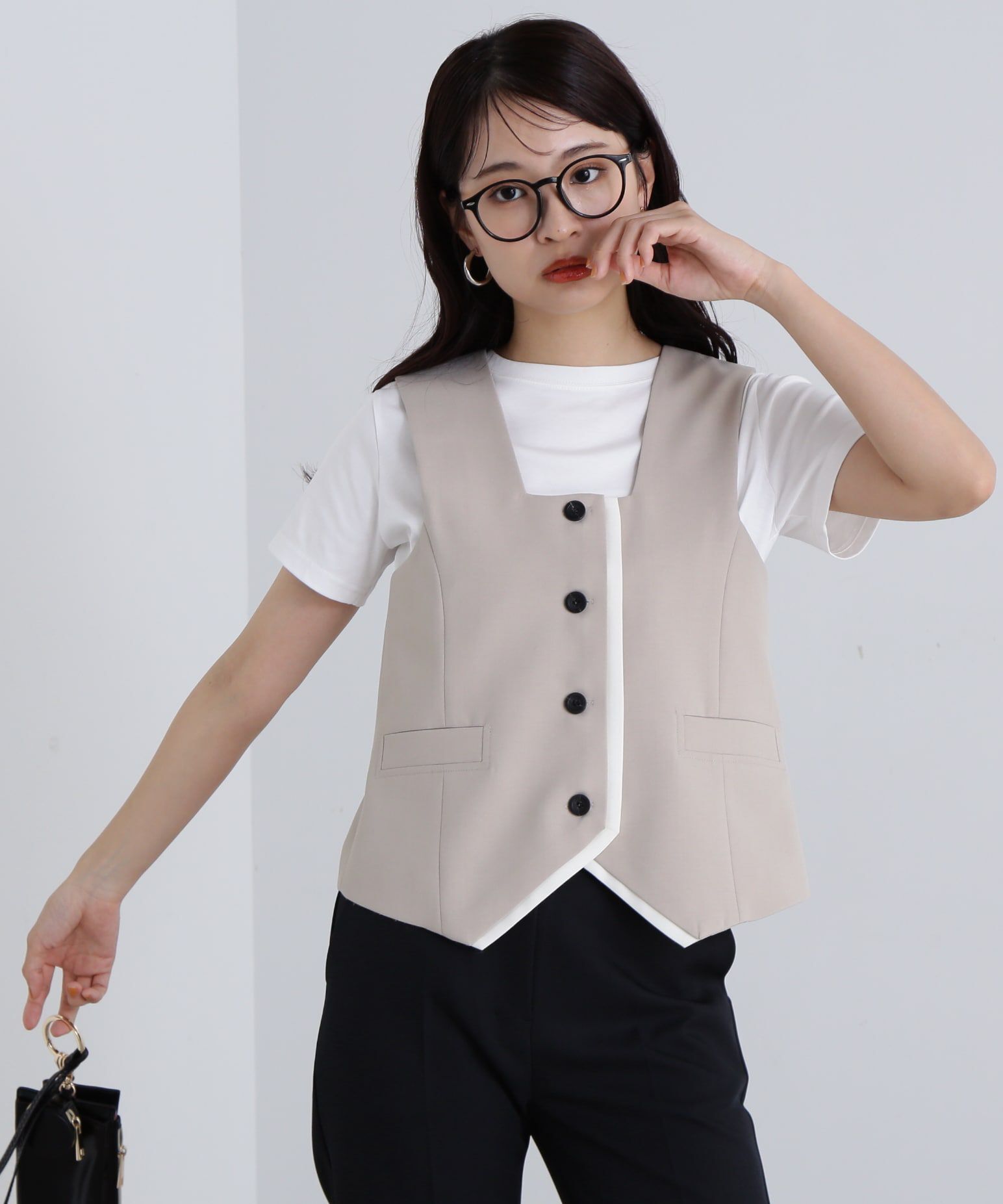  「スクエアフロントジレ」|ブルゾン・スタジャン|