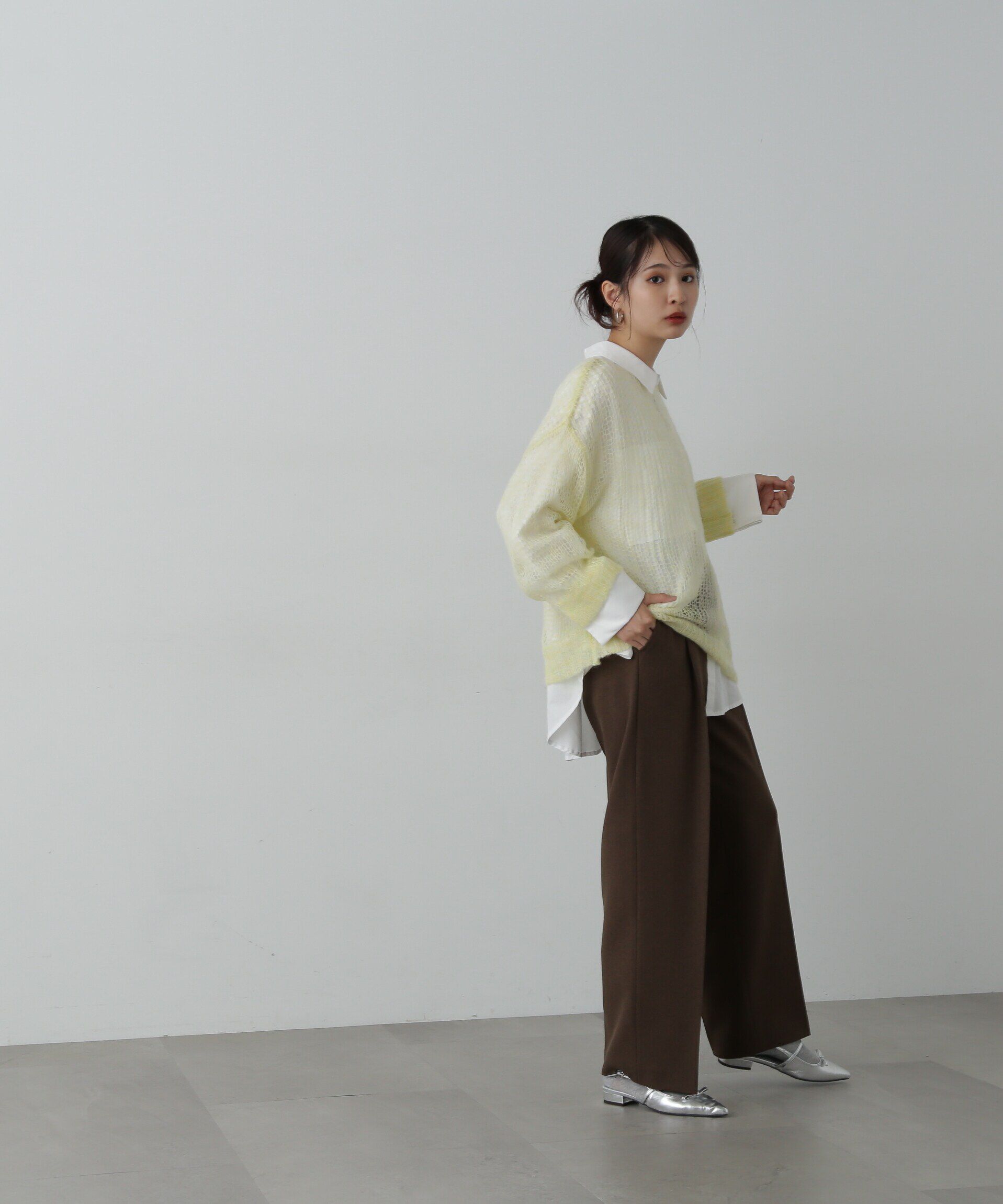  「透かし編みモヘヤ混ニット」|ニット・セーター|