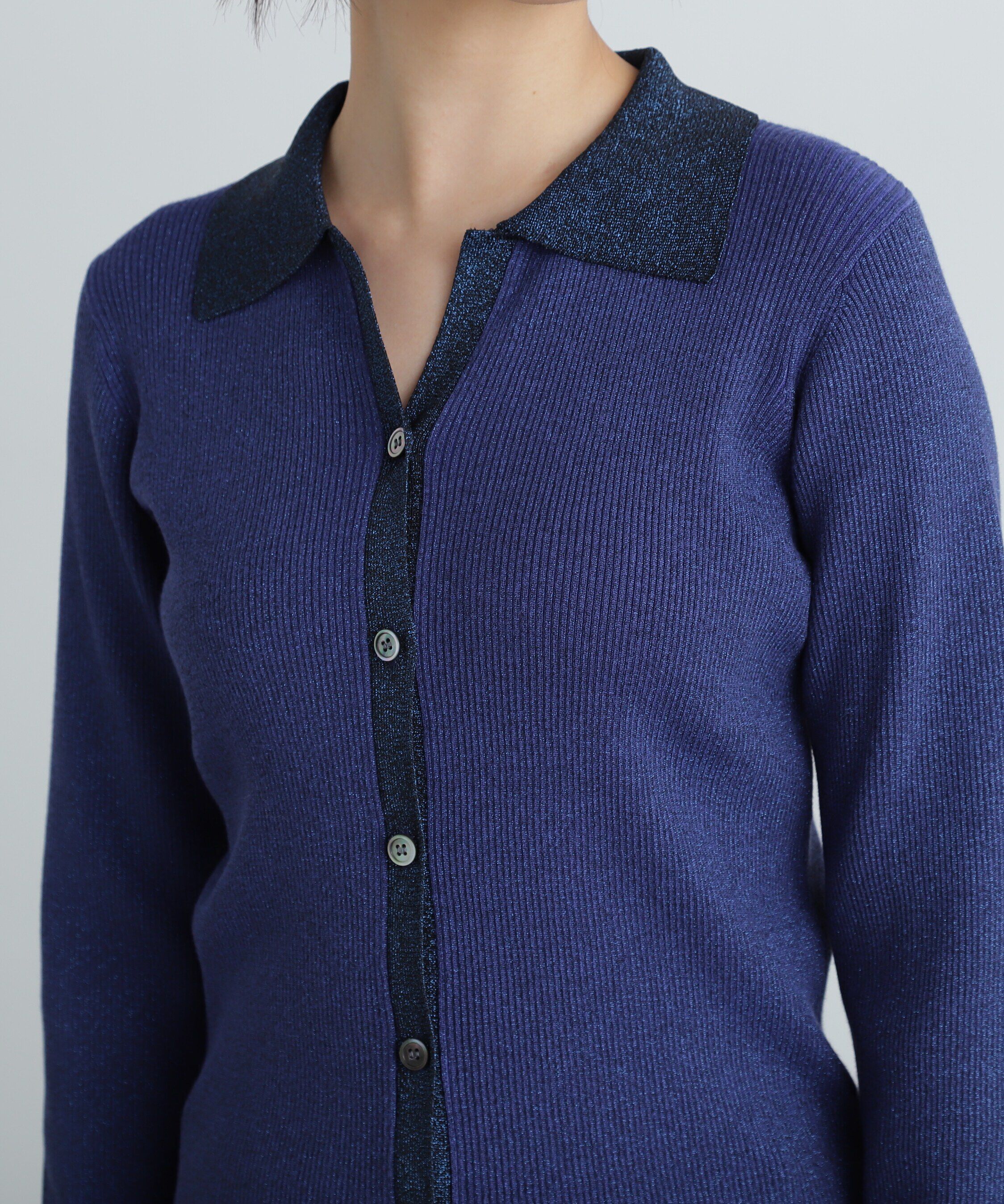  「ラメリブポロニット《レッド：official site・一部店舗限定》」|ニット・セーター|