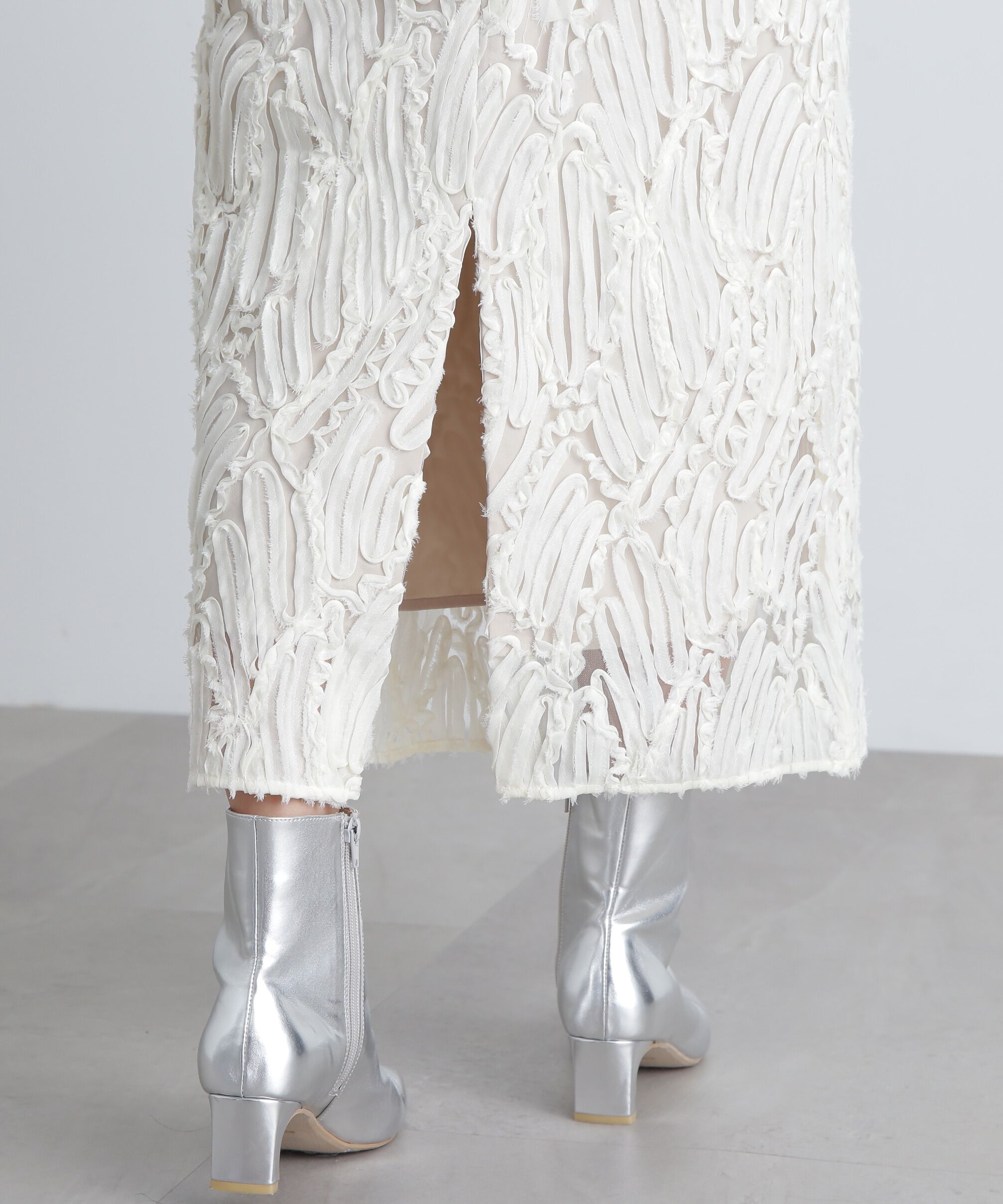  「シアー刺繍スカート」|スカート|