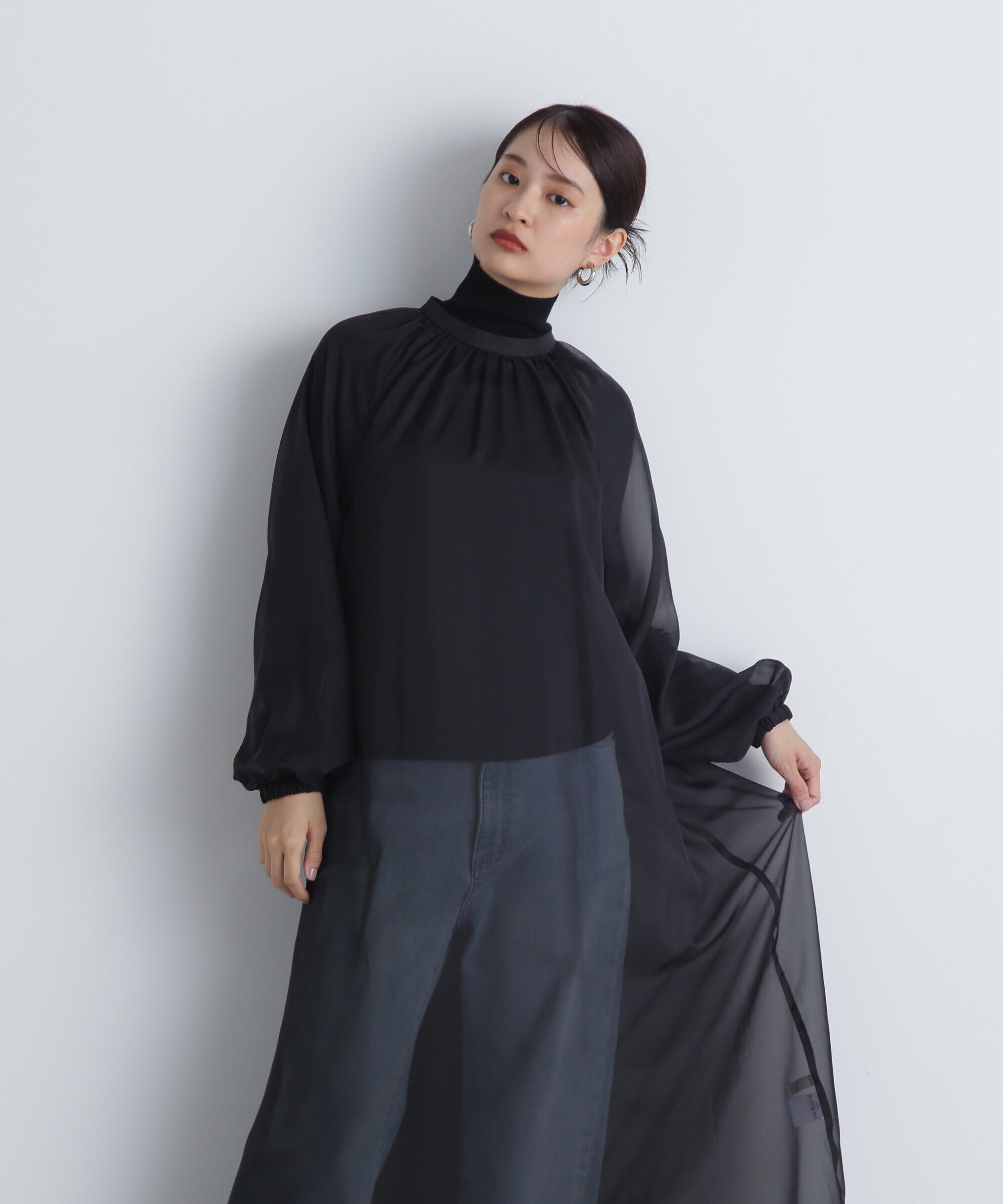  「シアーレイヤードプリントワンピース」|ワンピース|