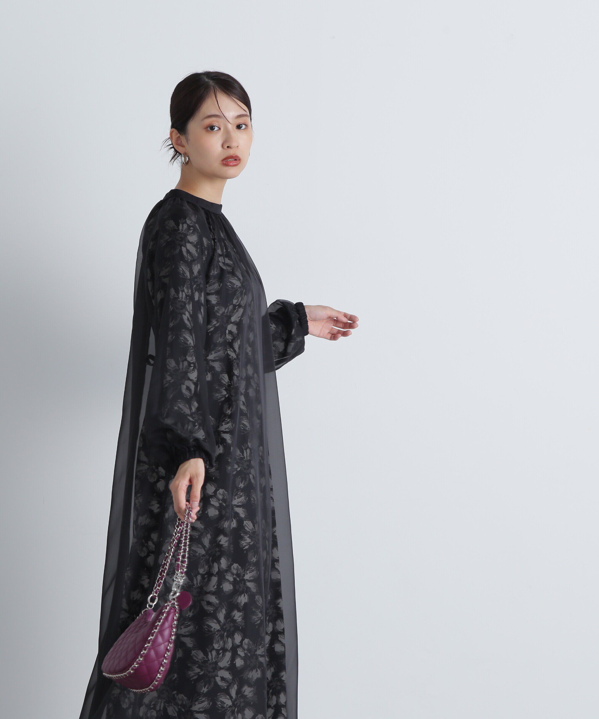  「シアーレイヤードプリントワンピース」|ワンピース|