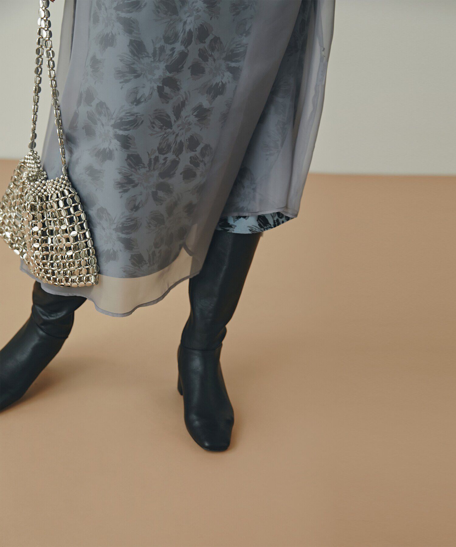  「シアーレイヤードプリントワンピース」|ワンピース|